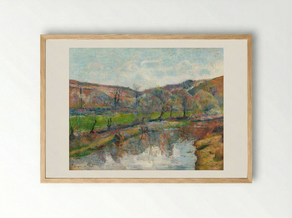 Brittany Landscape - Paul Gauguin - Framed Print Wood