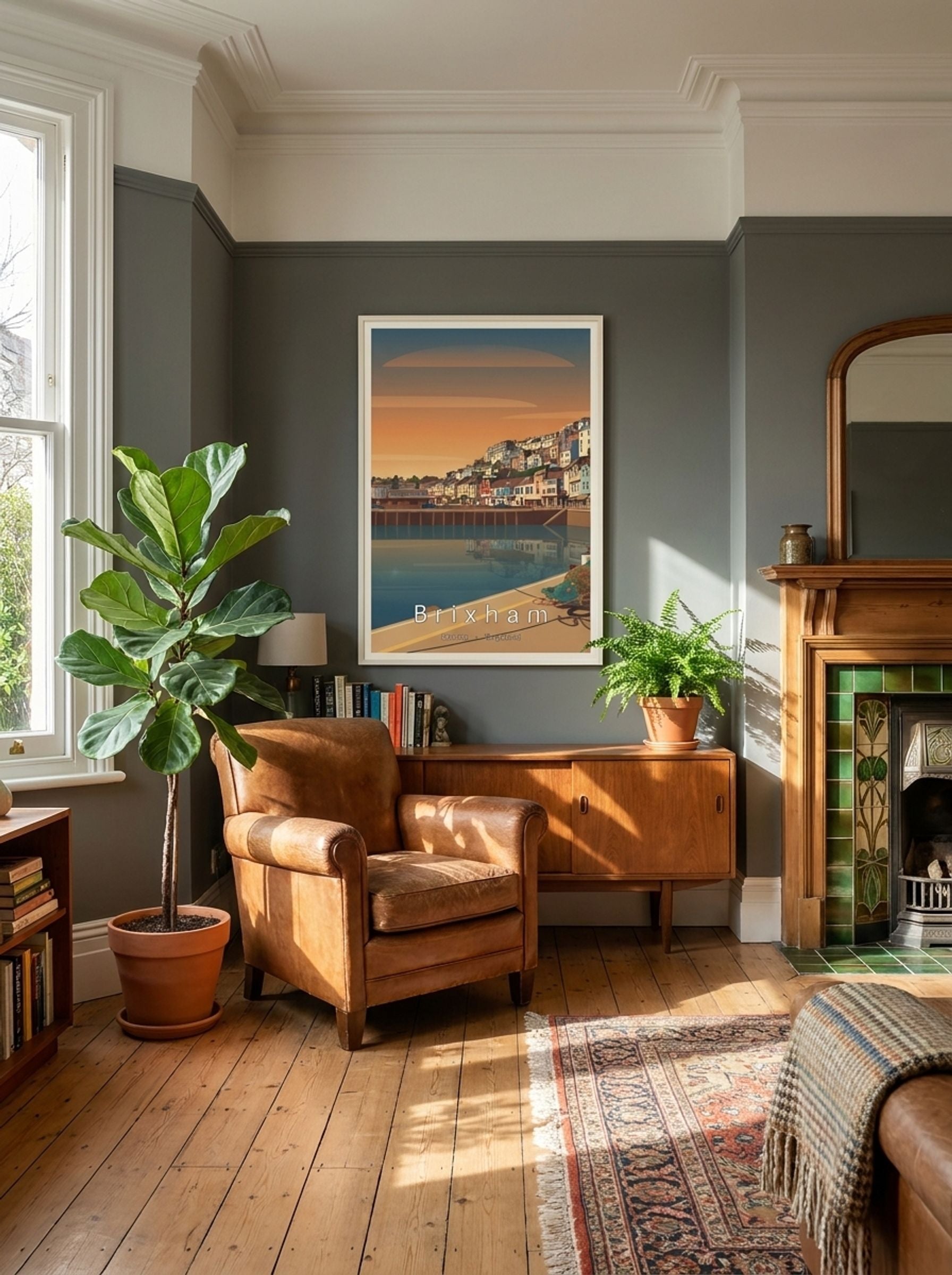 Brixham Travel Poster Artwork - Lifestyle