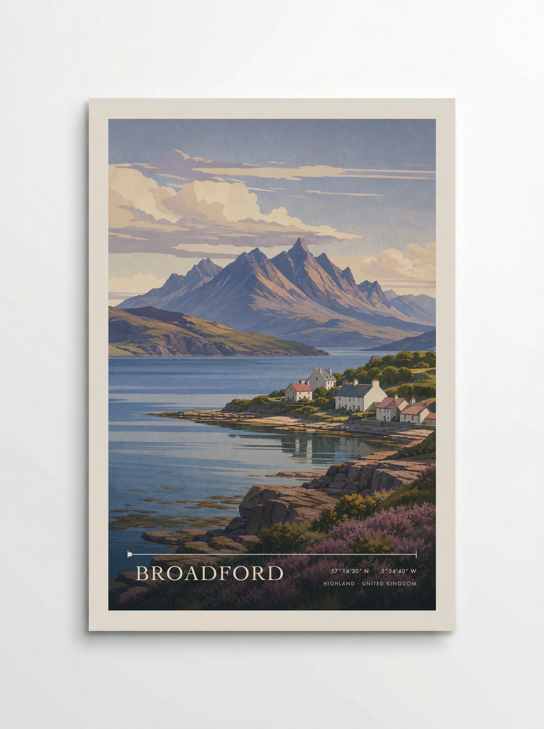 Broadford Highland United Kingdom Travel Poster - Poster