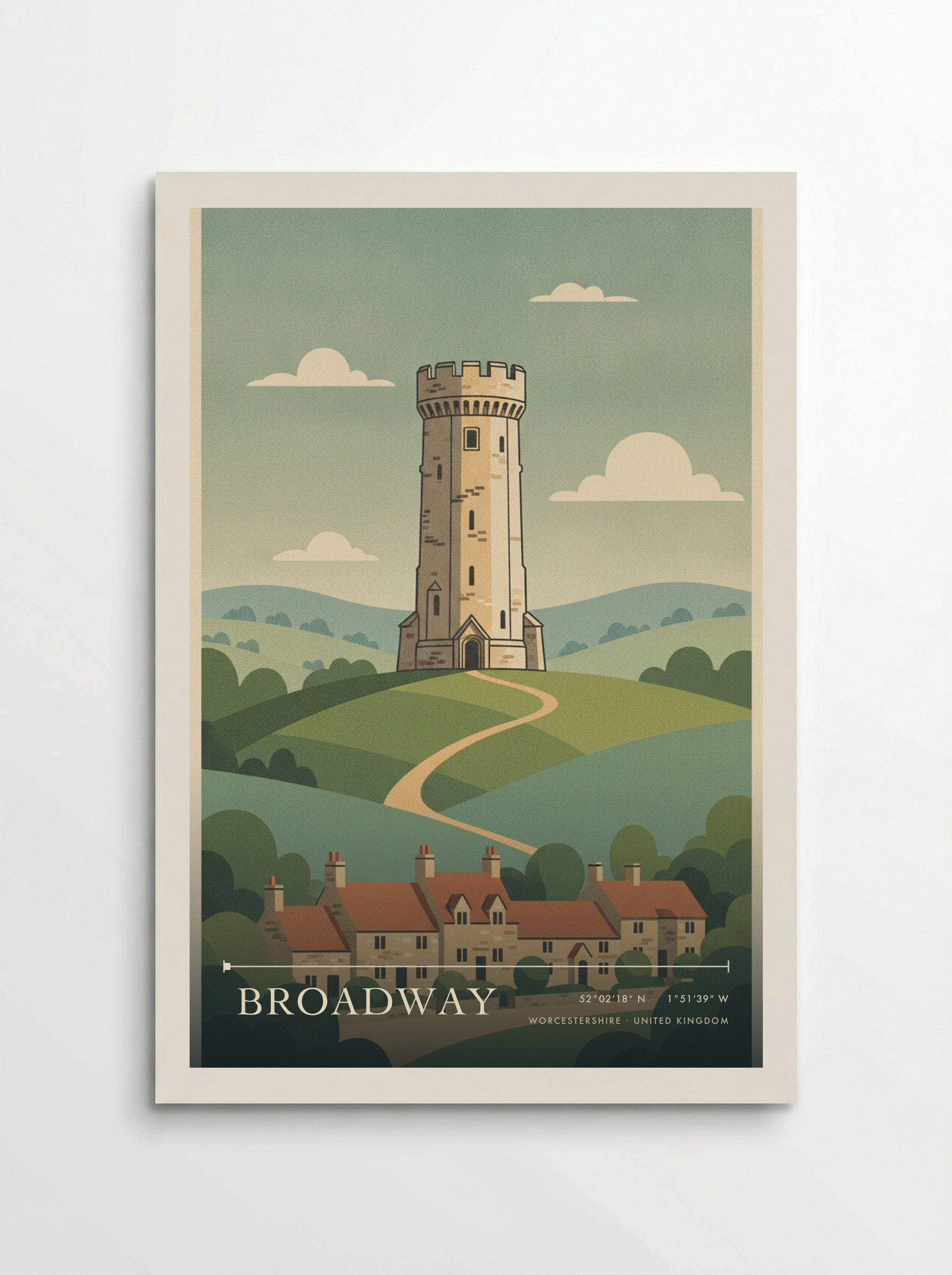 Broadway Worcestershire United Kingdom Travel Poster - Poster