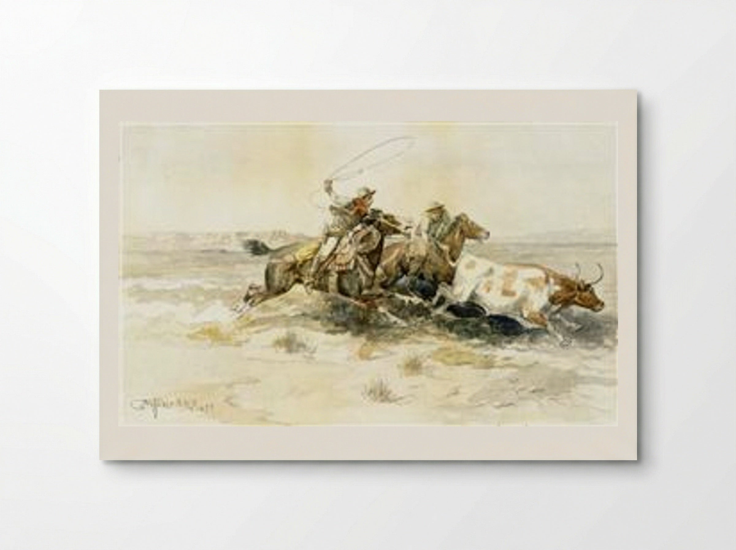 Bronk in a Cow Camp - Charles M. Russell - Poster