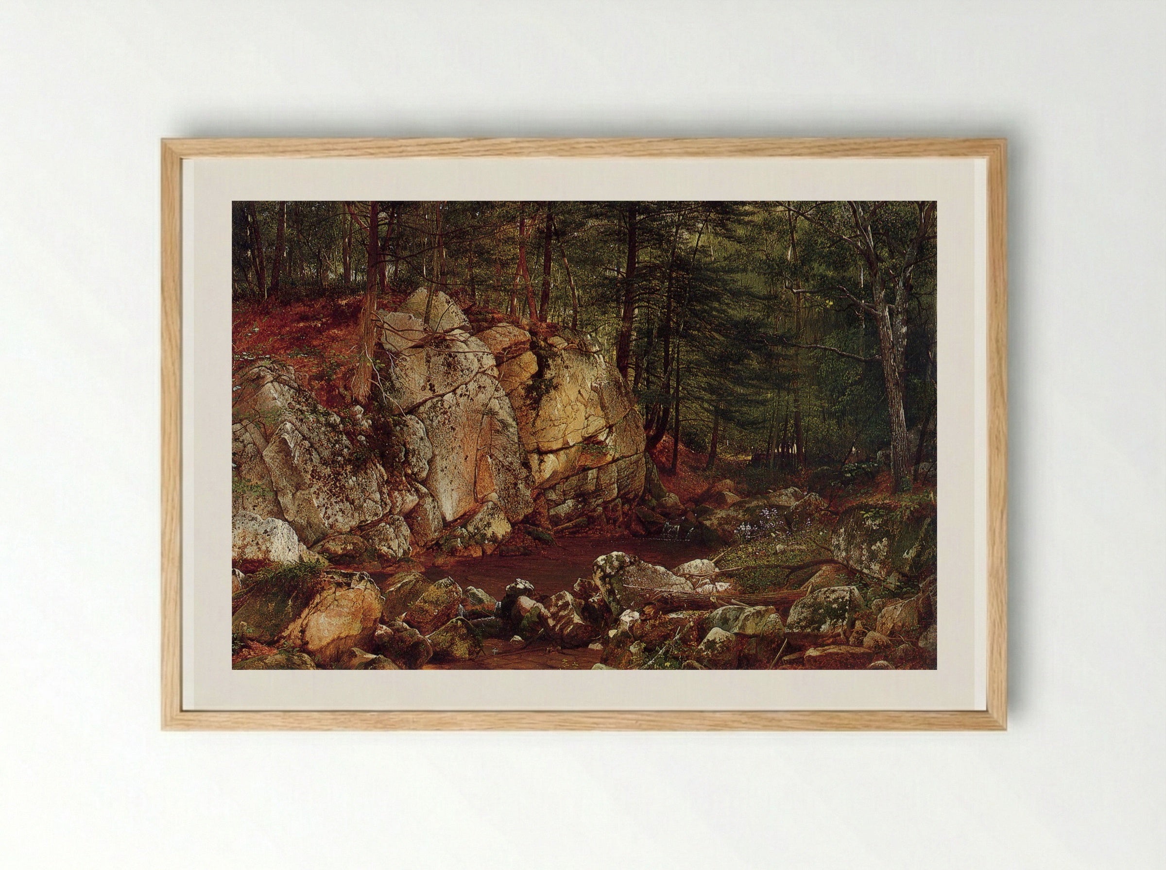 Brook Study at Warwick - David Johnson - Framed Print Wood