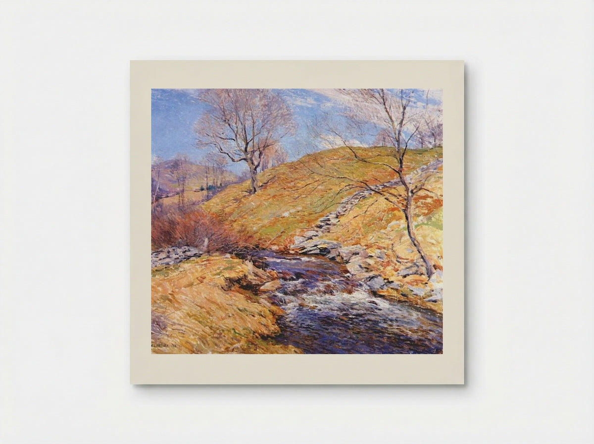 Brook in March - Willard Metcalf - Poster