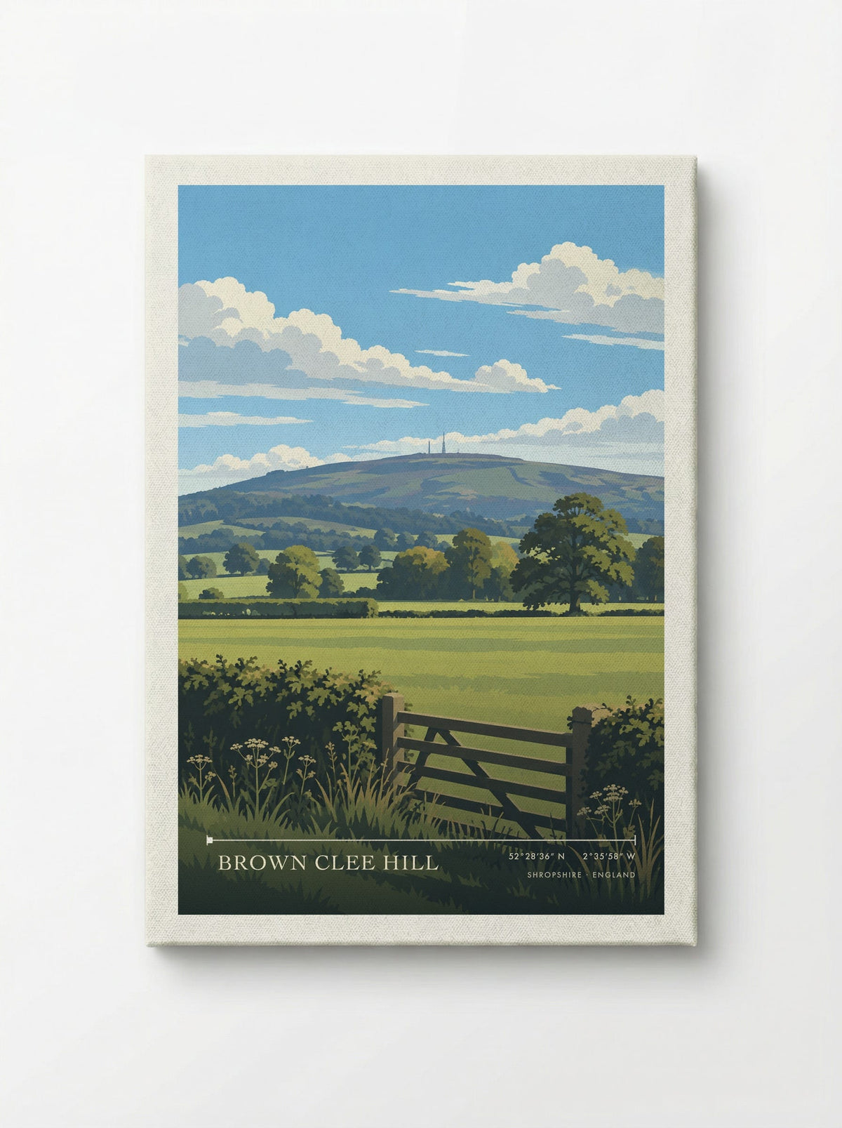Brown Clee Hill, Shropshire | Travel Poster - Canvas
