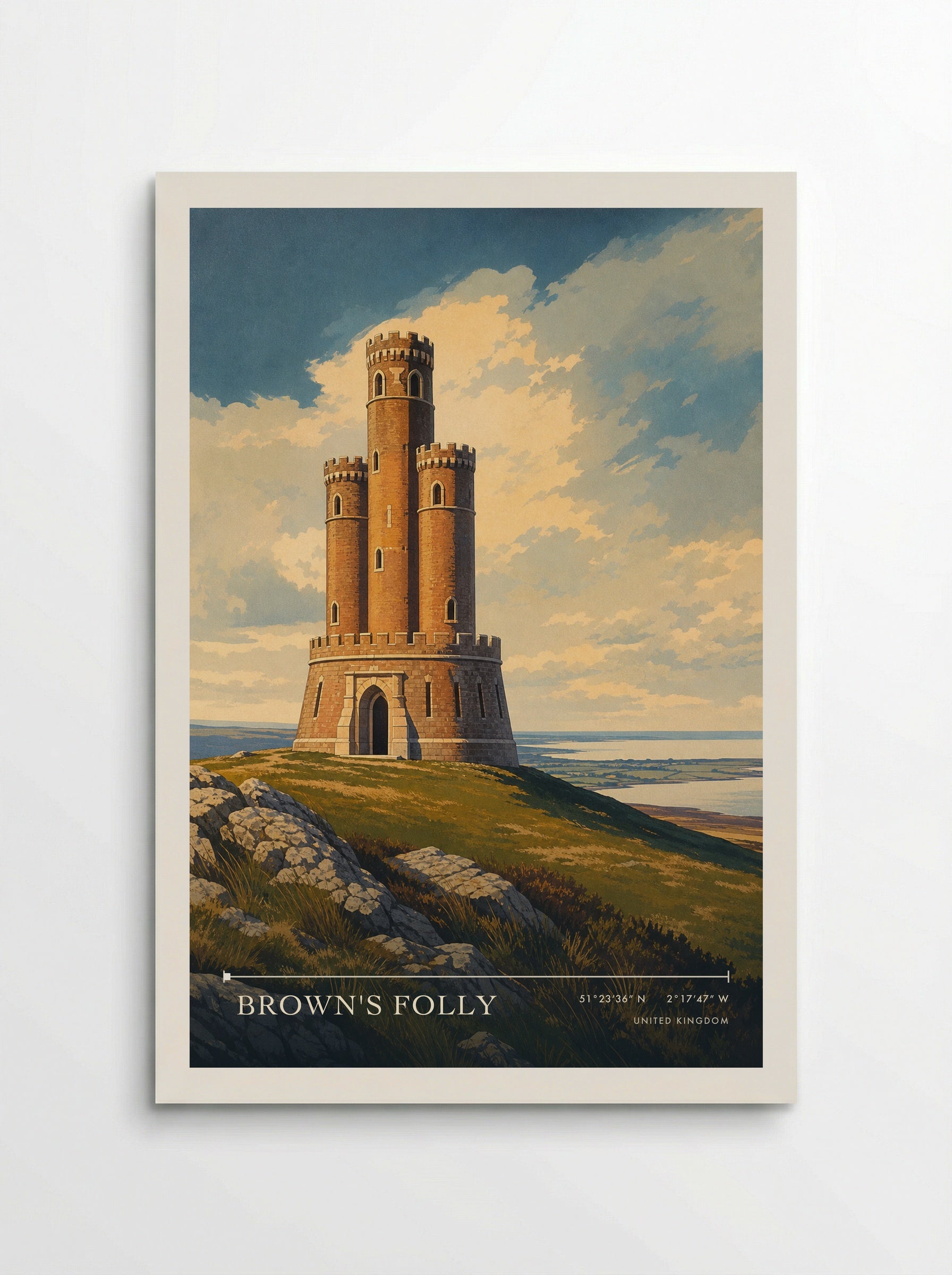 Brown's Folly United Kingdom Travel Poster - Poster