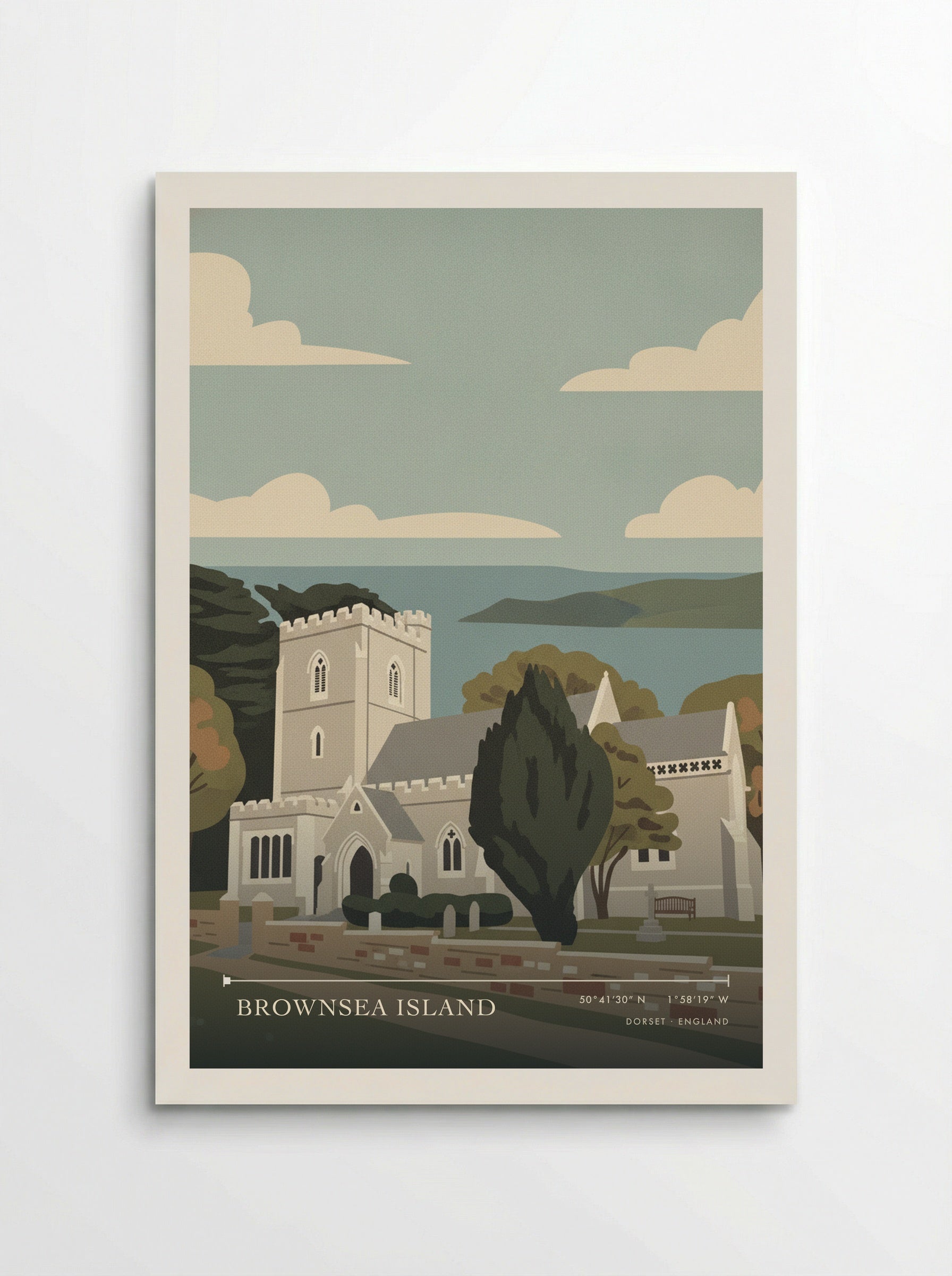 Brownsea Island Dorset England Travel Poster - Poster