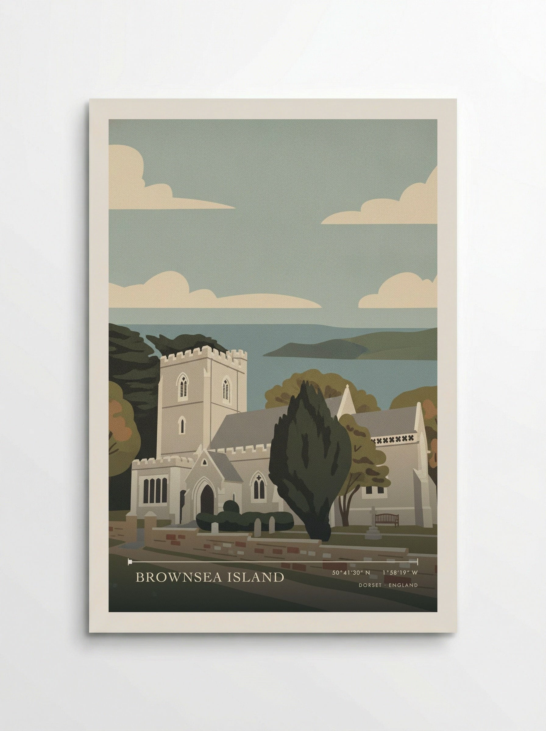 Brownsea Island Dorset England Travel Poster - Poster