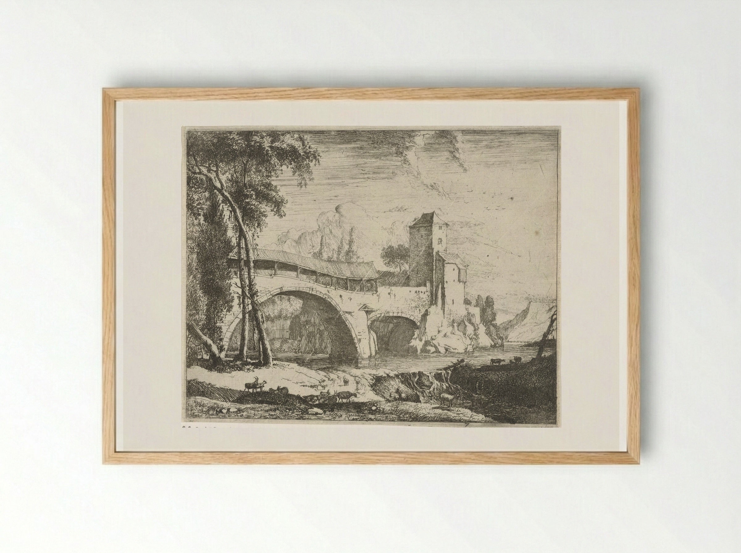 Brug in Tirol - Roelant Roghman - Framed Print Wood