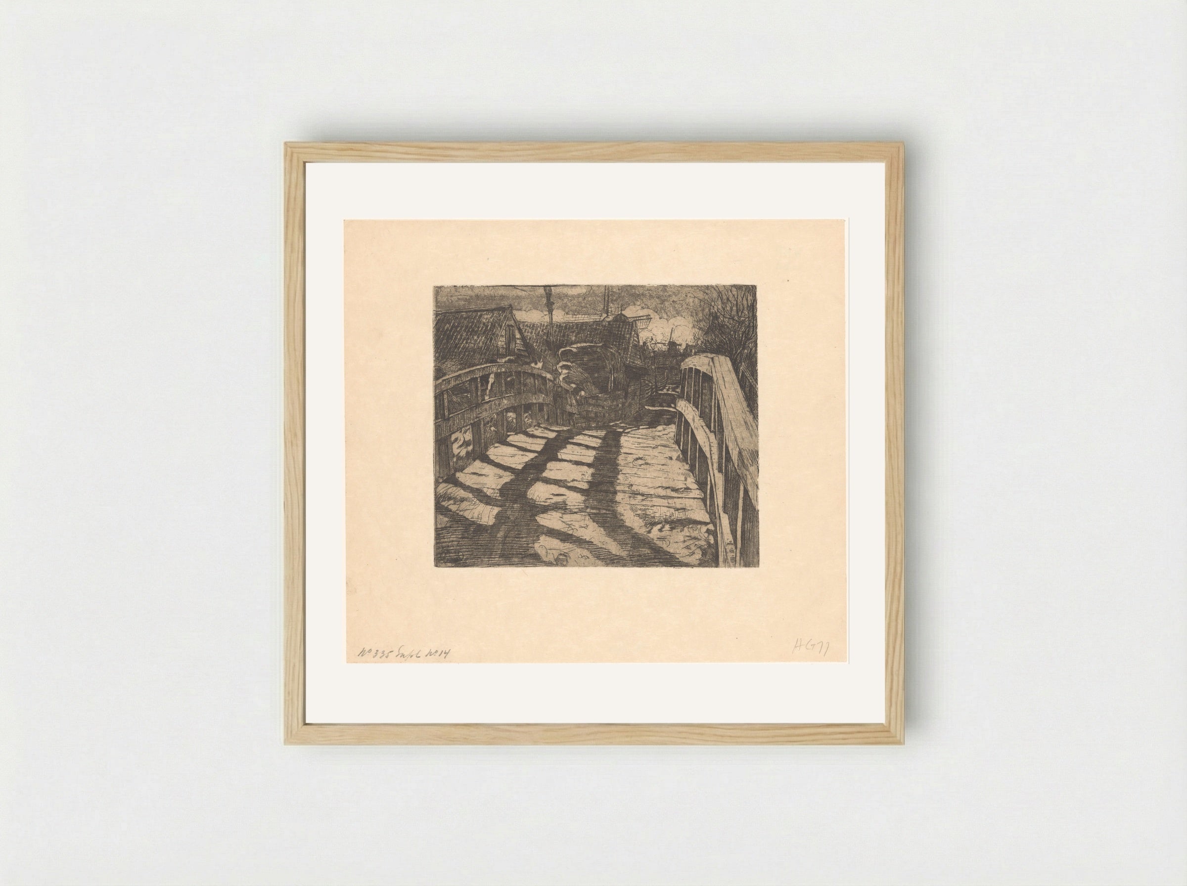Brug in de Baarsjes in Amsterdam - Pieter Dupont - Framed Print Wood