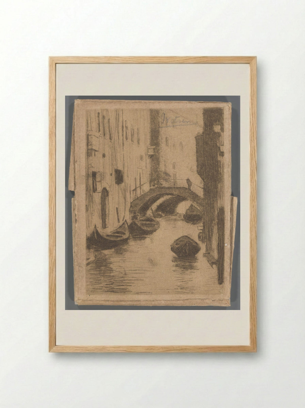 Brug over de Rio di San Toma, Venetië - Willem Witsen - Framed Print Wood