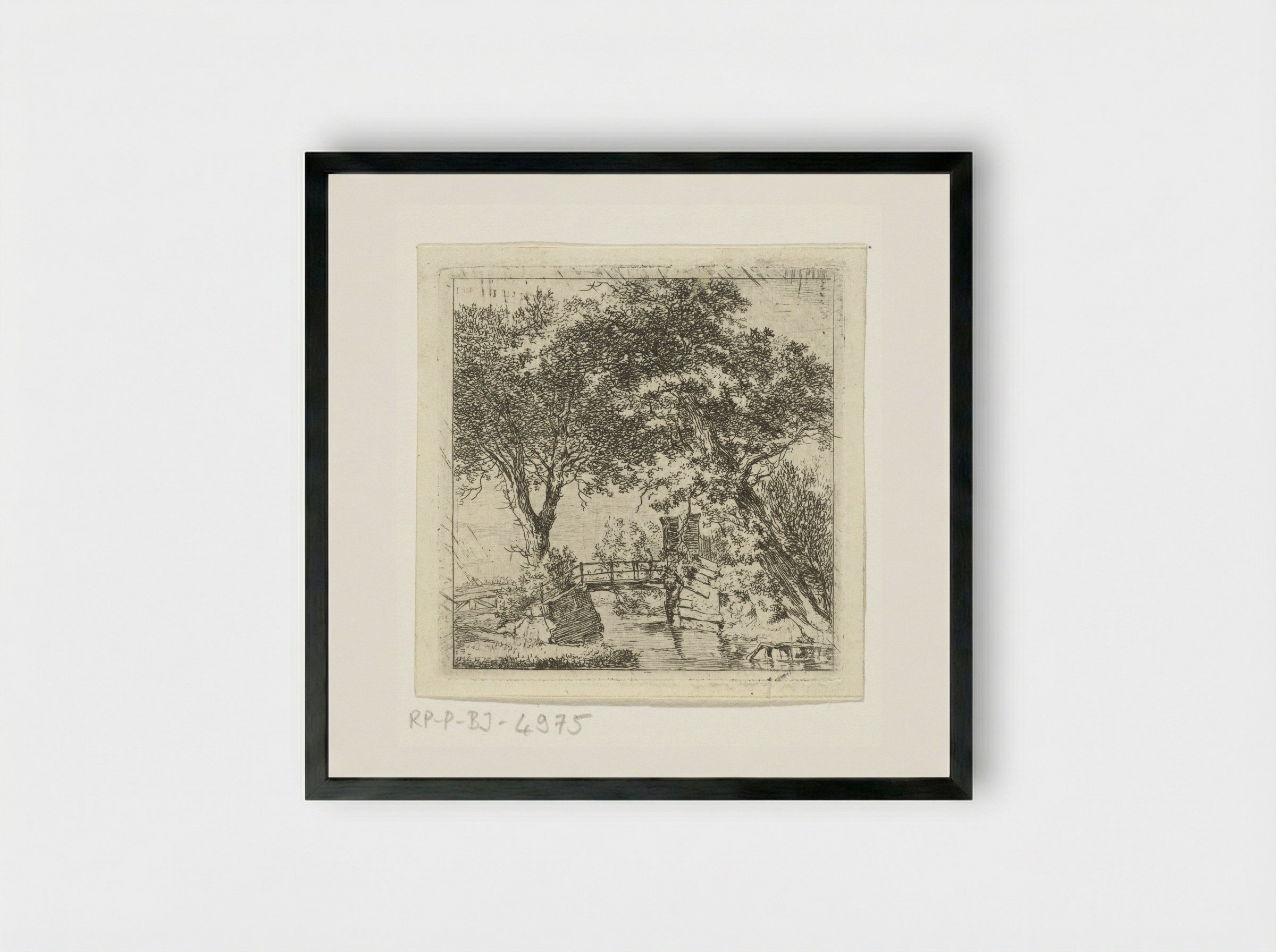Bruggetje bij Sandenhoef, Overveen - Hermanus van Brussel - Framed Print Black