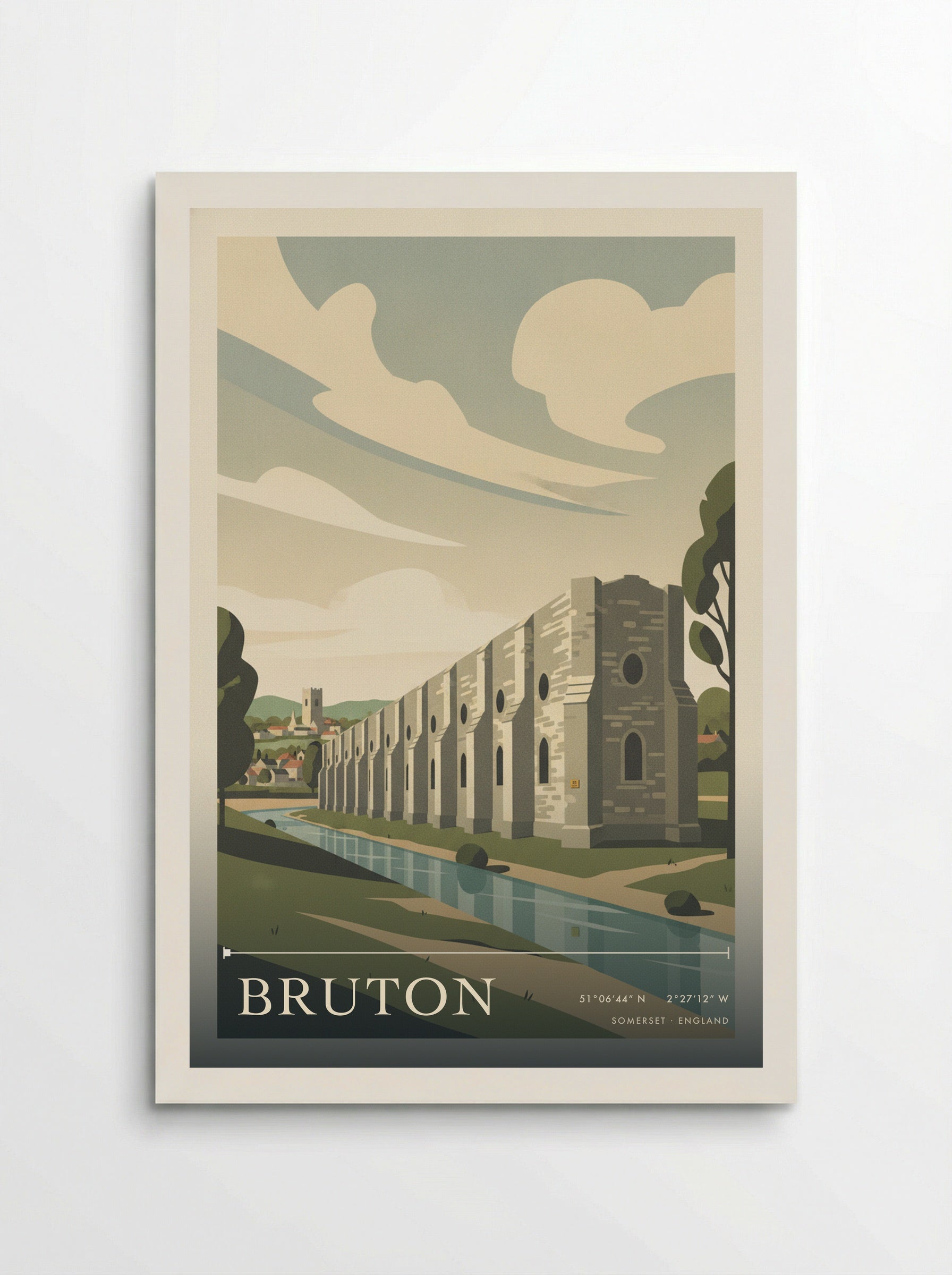 Bruton Somerset England Travel Poster - Poster