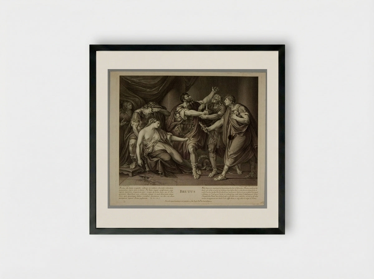 Brutus - Domenico Cunego - Framed Print Black