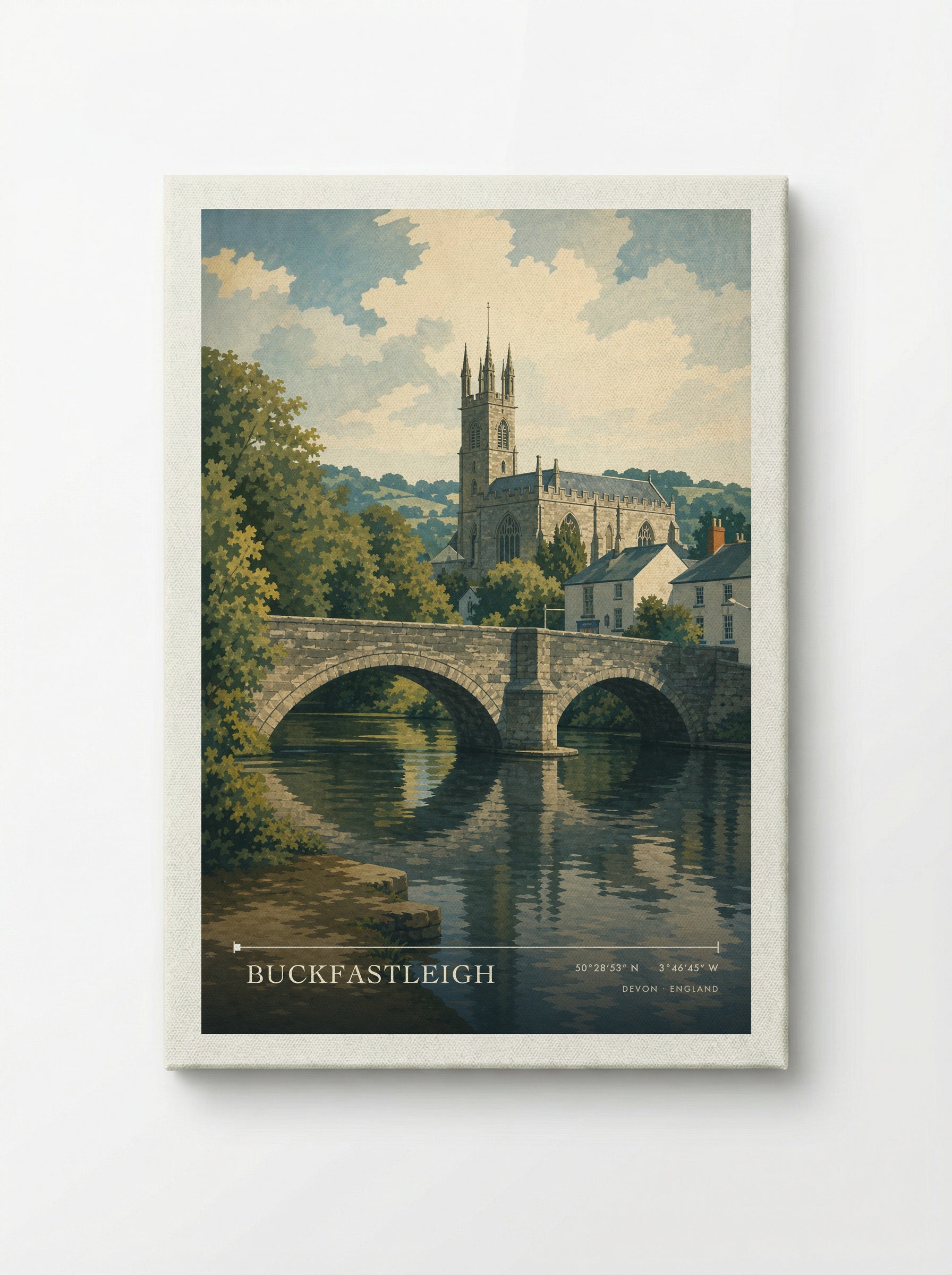 Buckfastleigh Devon England Travel Poster - Canvas