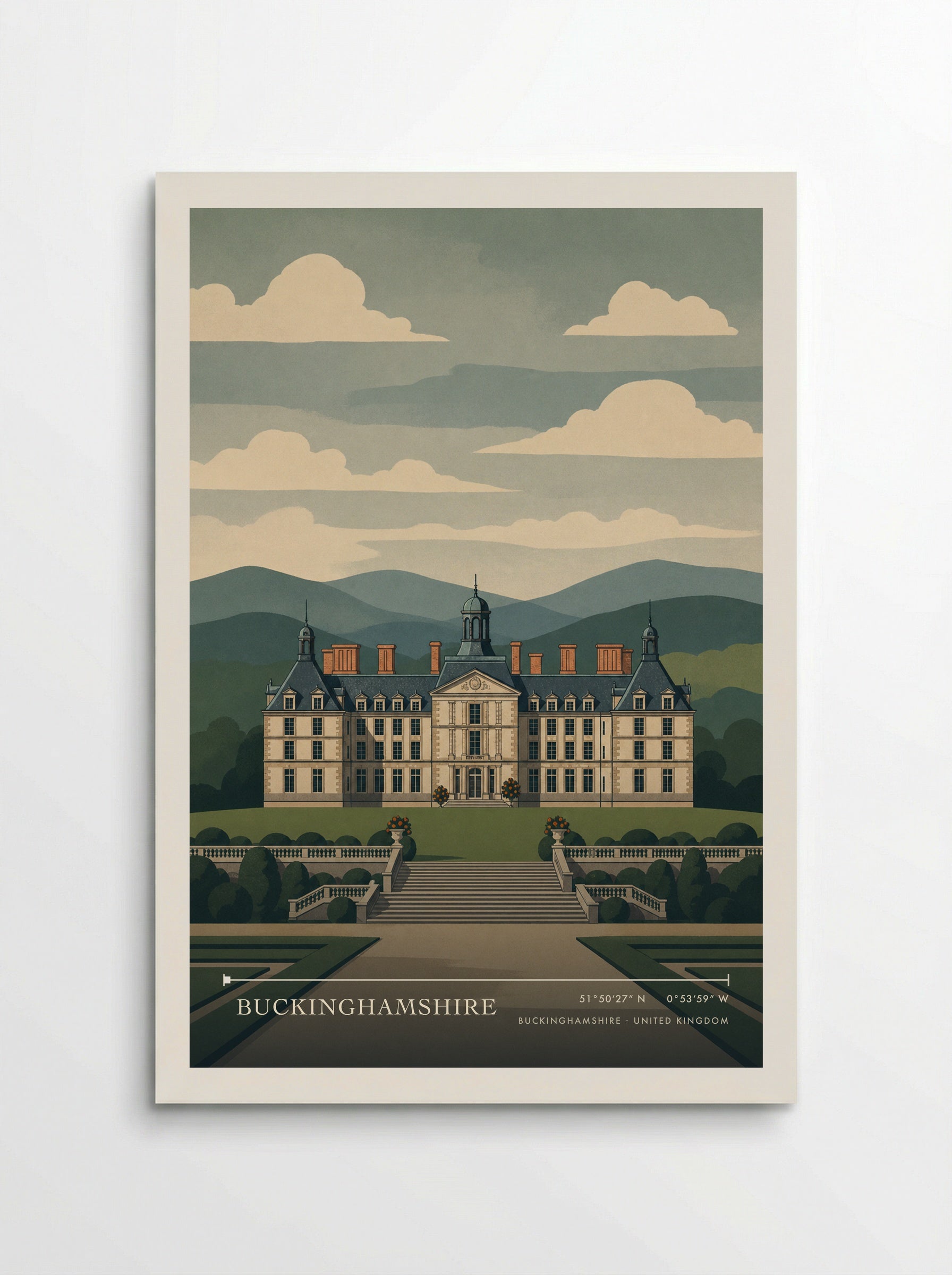 Buckinghamshire United Kingdom Travel Poster - Poster