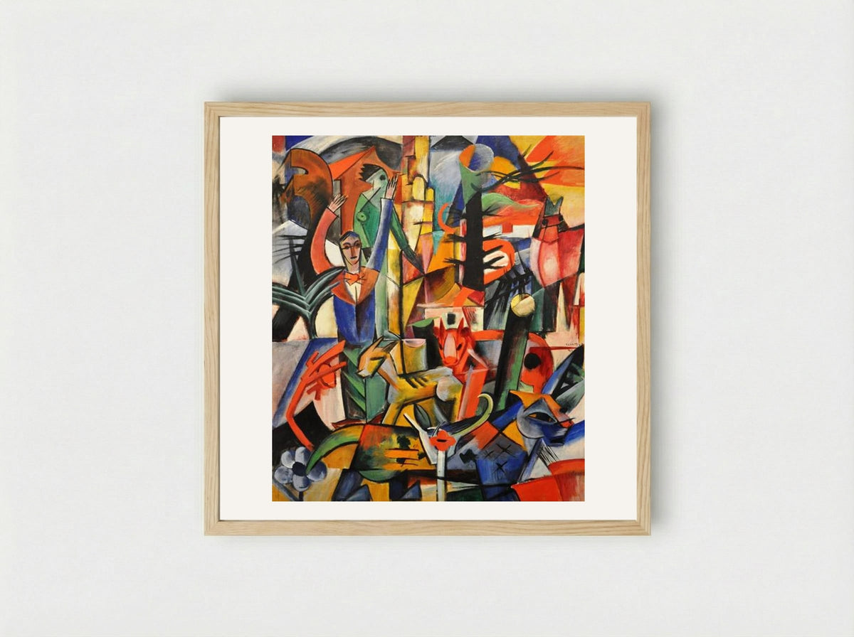 Bucolic Landscape - Heinrich Campendonk - Framed Print Wood