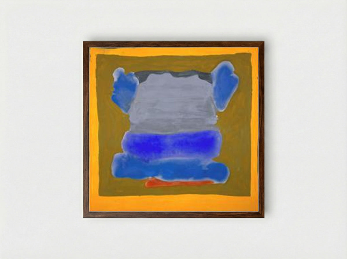 Buddha's Court - Helen Frankenthaler - Framed Print Dark Wood