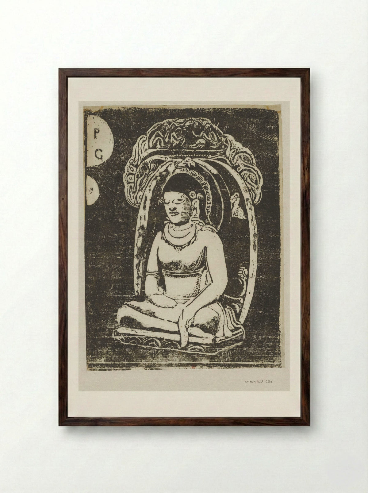 Buddha - Paul Gauguin - Framed Print Dark Wood