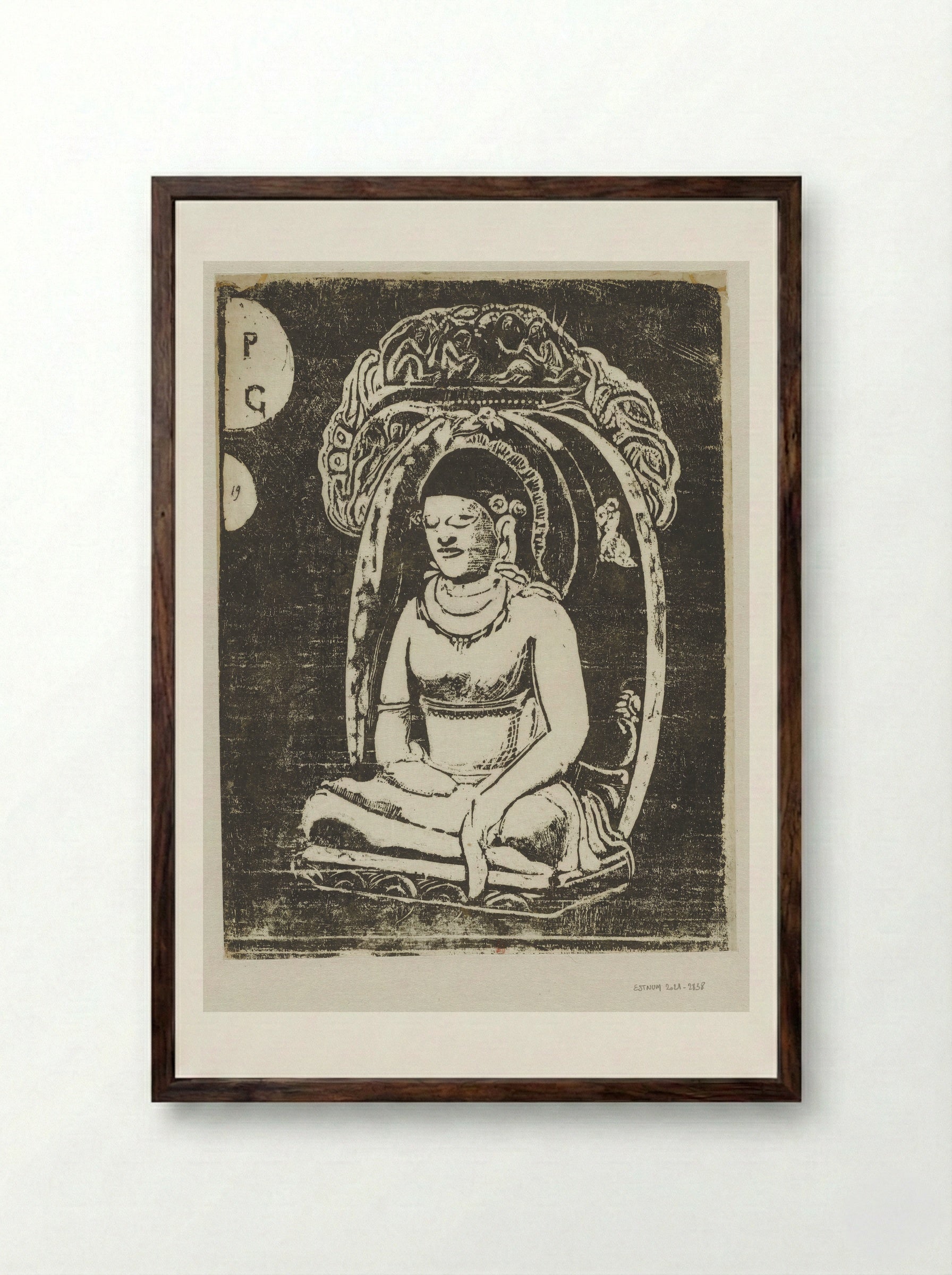Buddha - Paul Gauguin - Framed Print Dark Wood