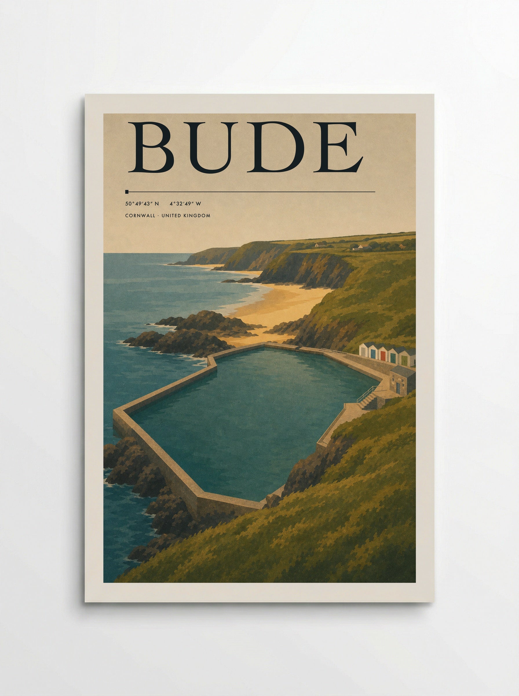 Bude Cornwall Travel Poster - Poster