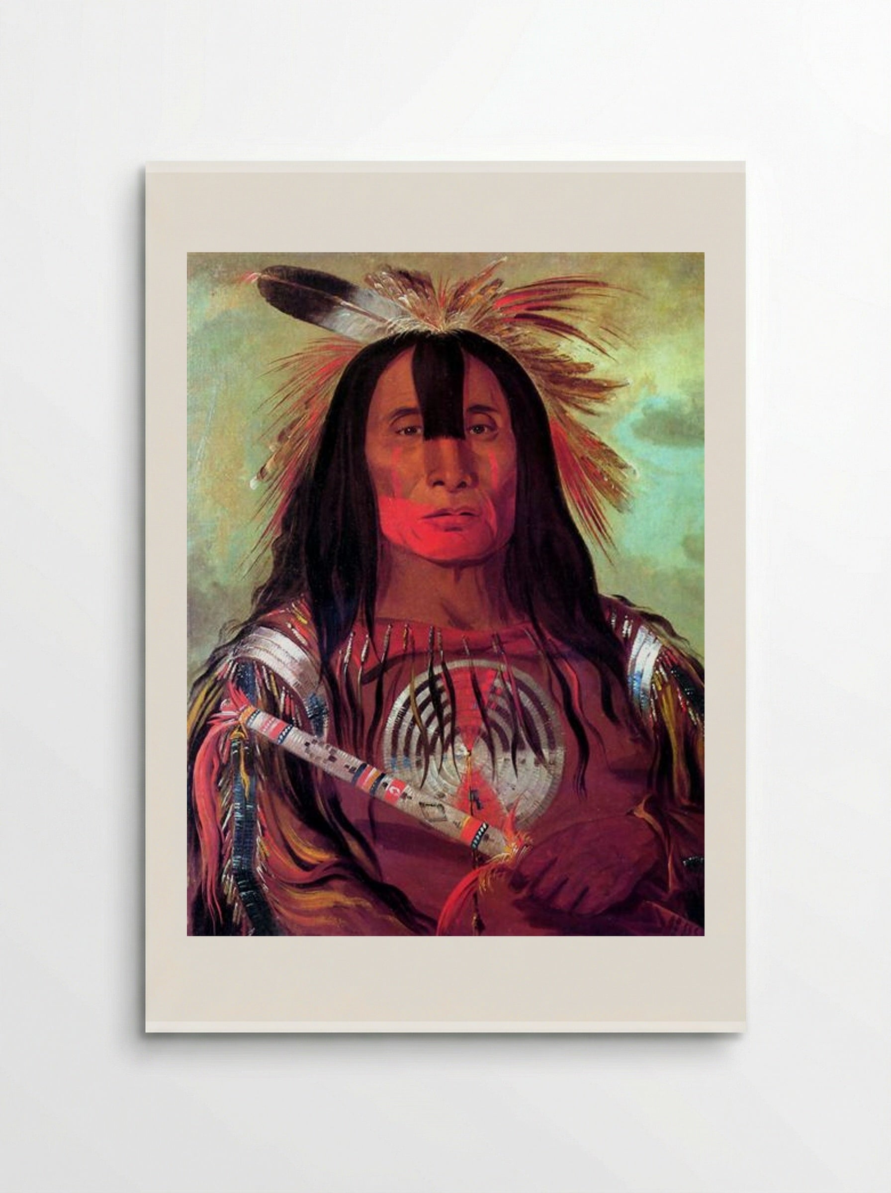 Buffalo Bull's Back Fat (Stu-mick-o-súcks), Head Chief of the Blood Tribe - George Catlin - Poster