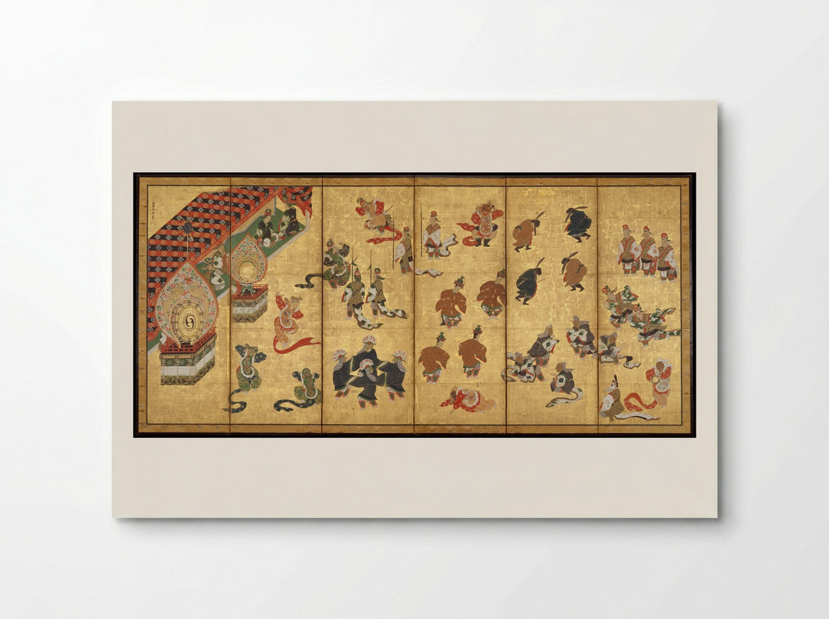 Bugaku Dancers - Kano Yasunobu - Poster