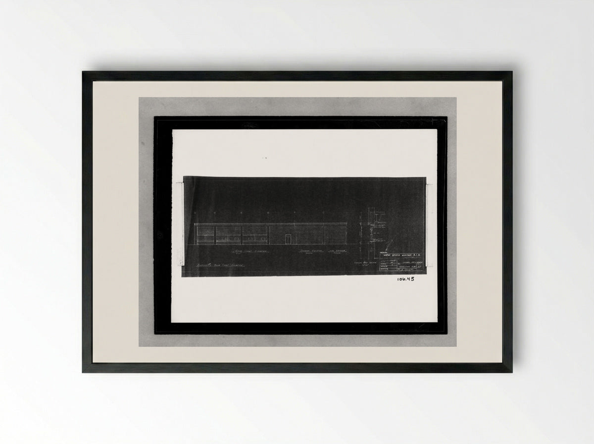 Building Addition and Alterations, Philadelphia - Walter Gropius - Framed Print Black