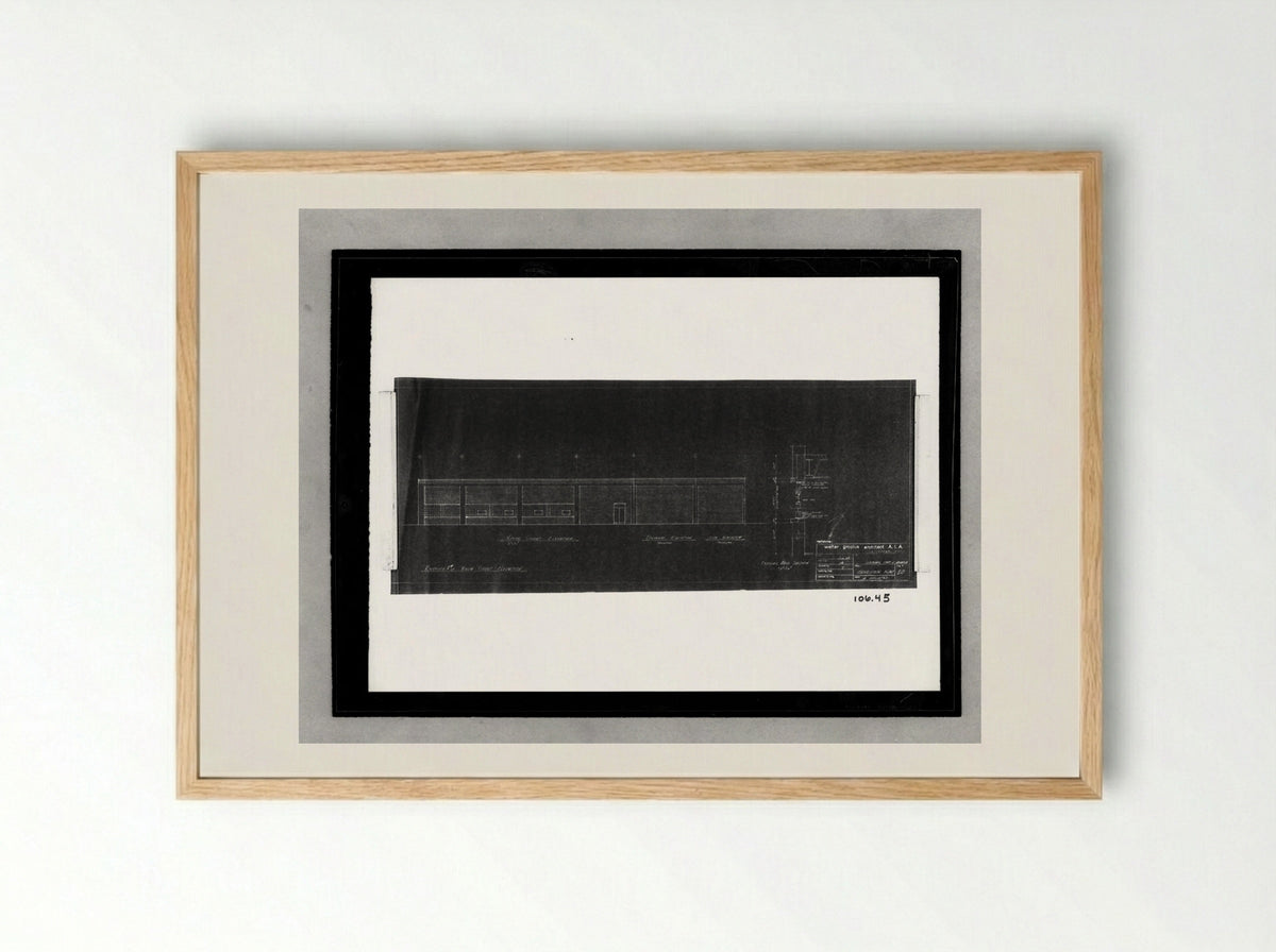 Building Addition and Alterations, Philadelphia - Walter Gropius - Framed Print Wood