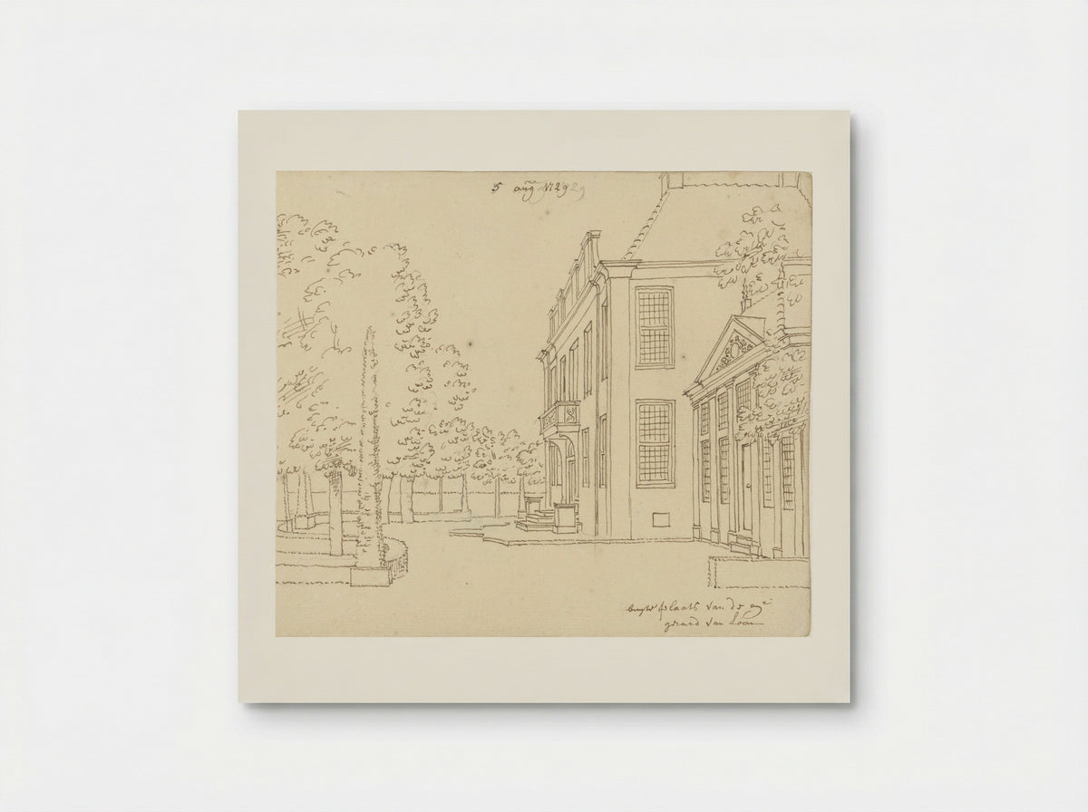 Buitenplaats van Gerard van Loon, zijaanzicht - Cornelis Pronk - Poster