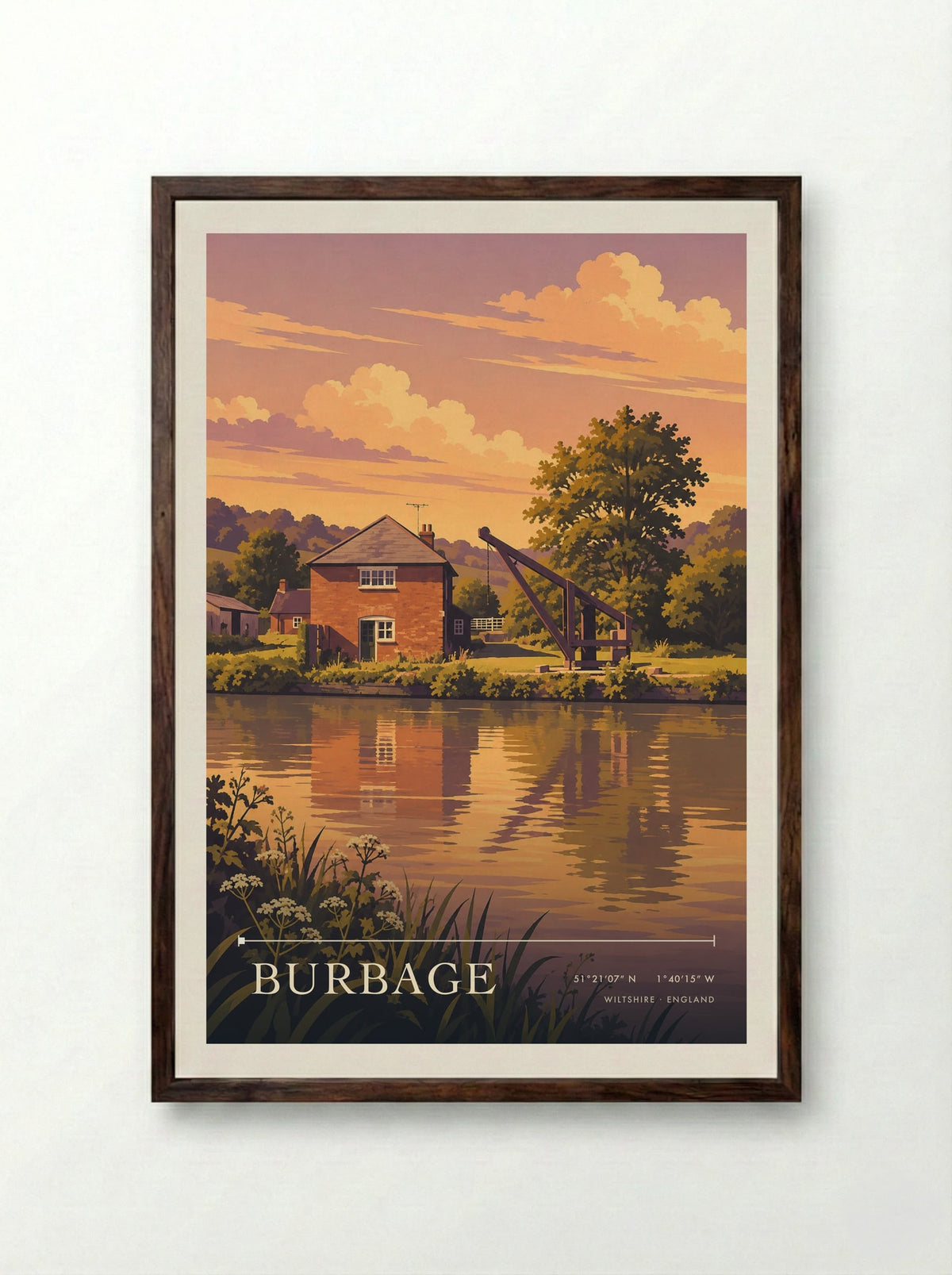 Burbage, Wiltshire | Travel Poster - Framed Print Dark Wood