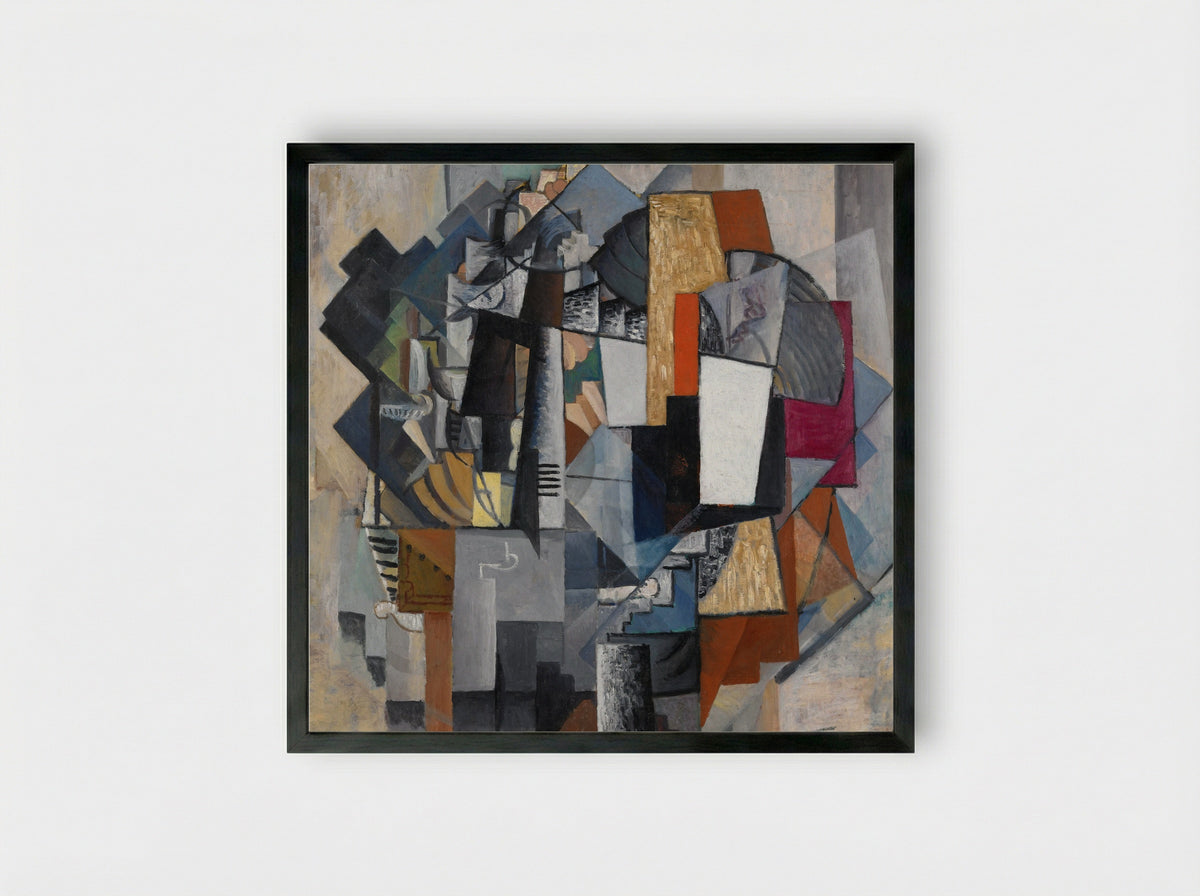 Bureau and Room - Kazimir Malevich - Framed Print Black