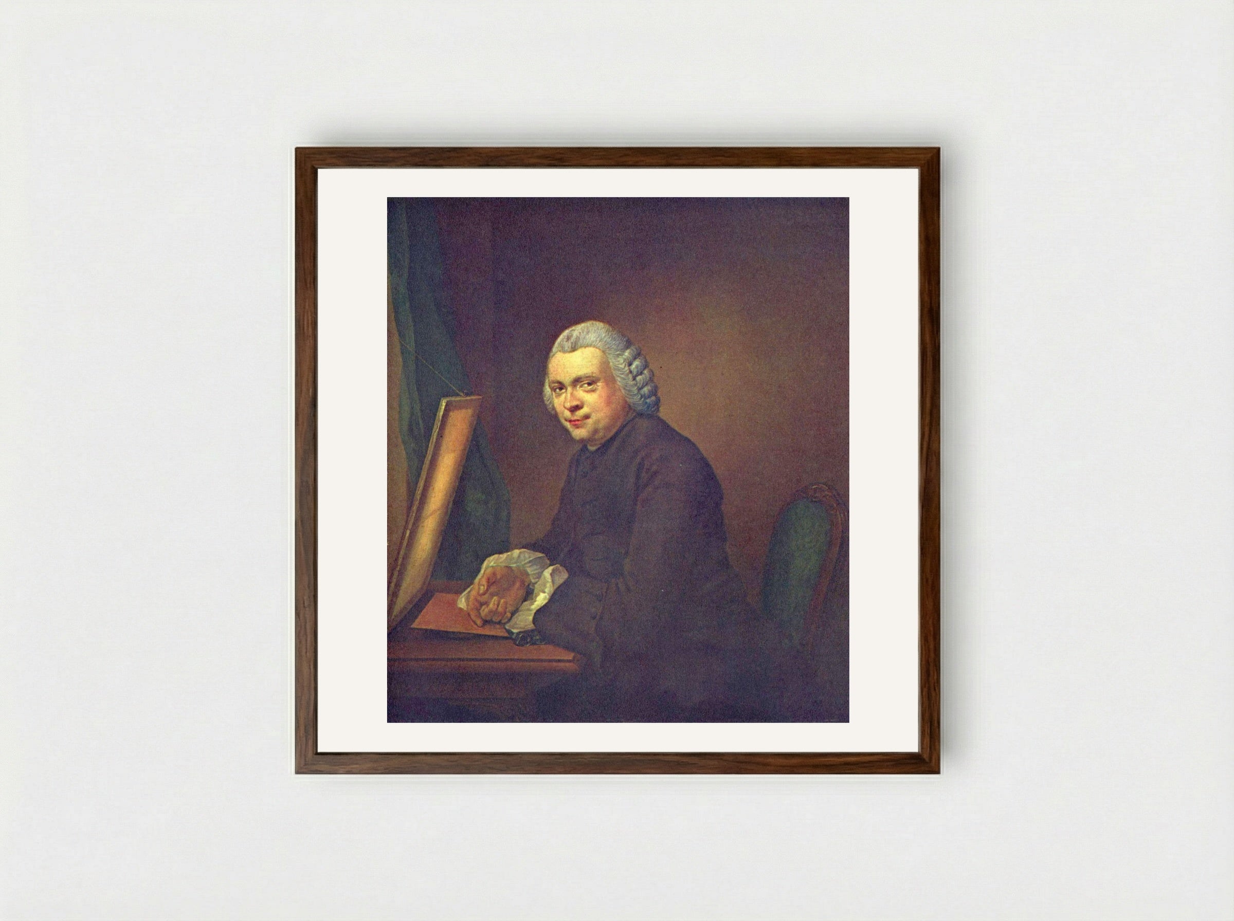 Burgers van Dordrecht dwingen Cornelis de Witt het Eeuwig Edict in te trekken, 1672 - Jacobus Buys - Framed Print Dark Wood
