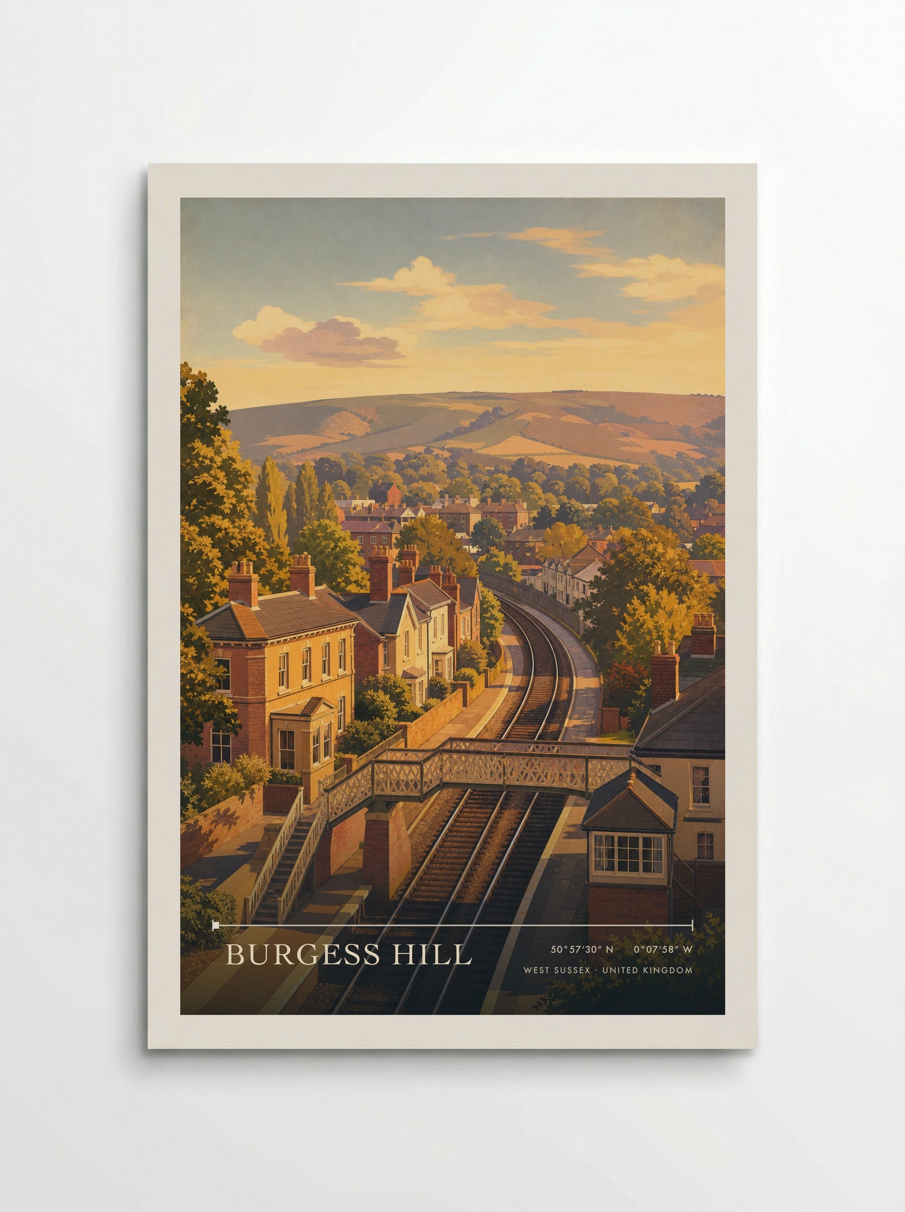 Burgess Hill West Sussex United Kingdom Travel Poster - Poster