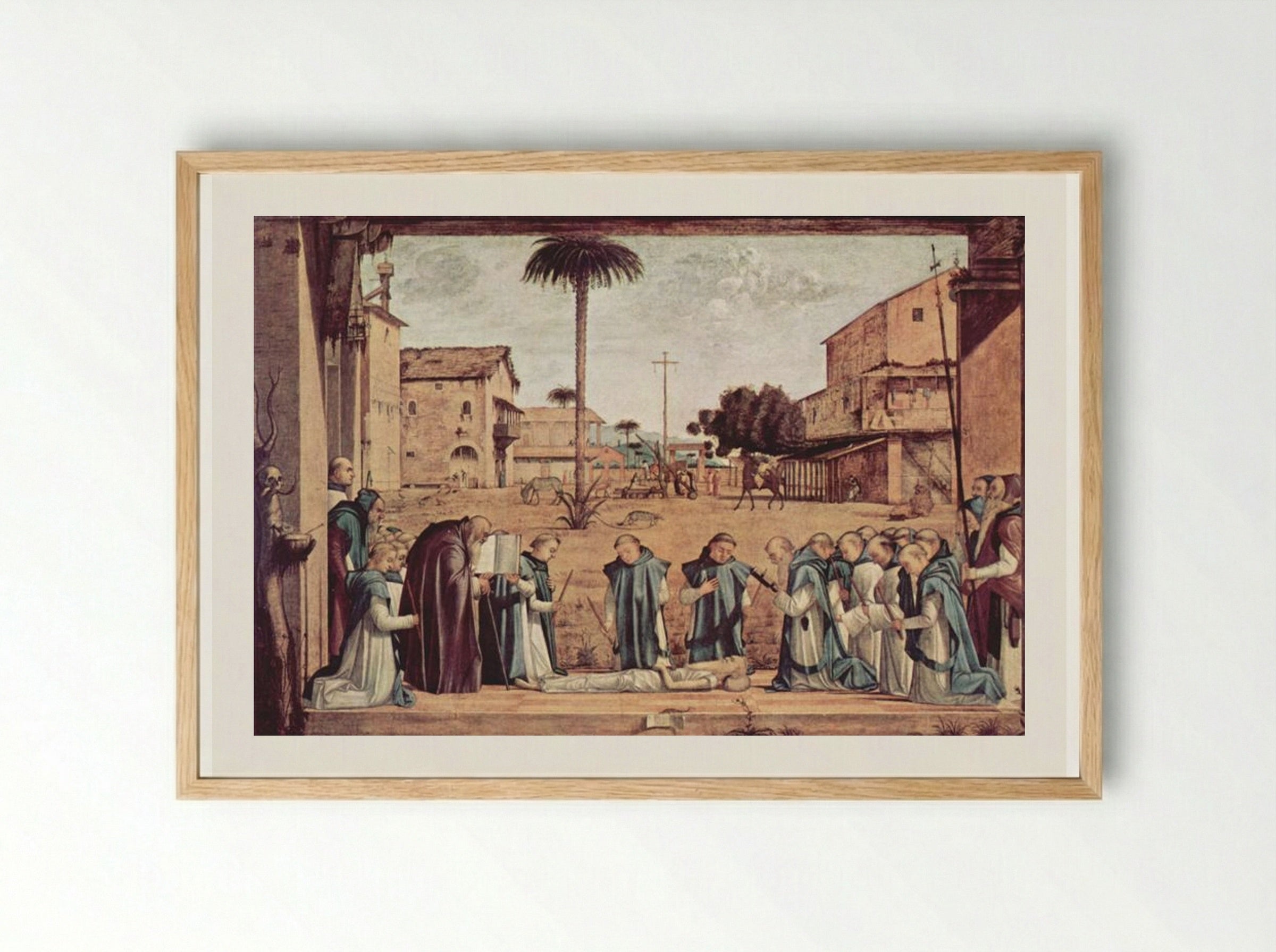 Burial of St. Jerome - Vittore Carpaccio - Framed Print Wood