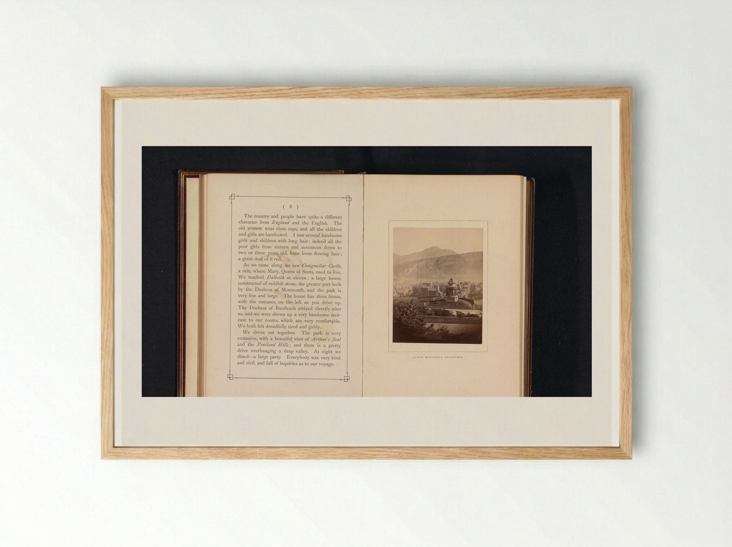 Burns Monument, Edinburgh - George Washington Wilson - Framed Print Wood