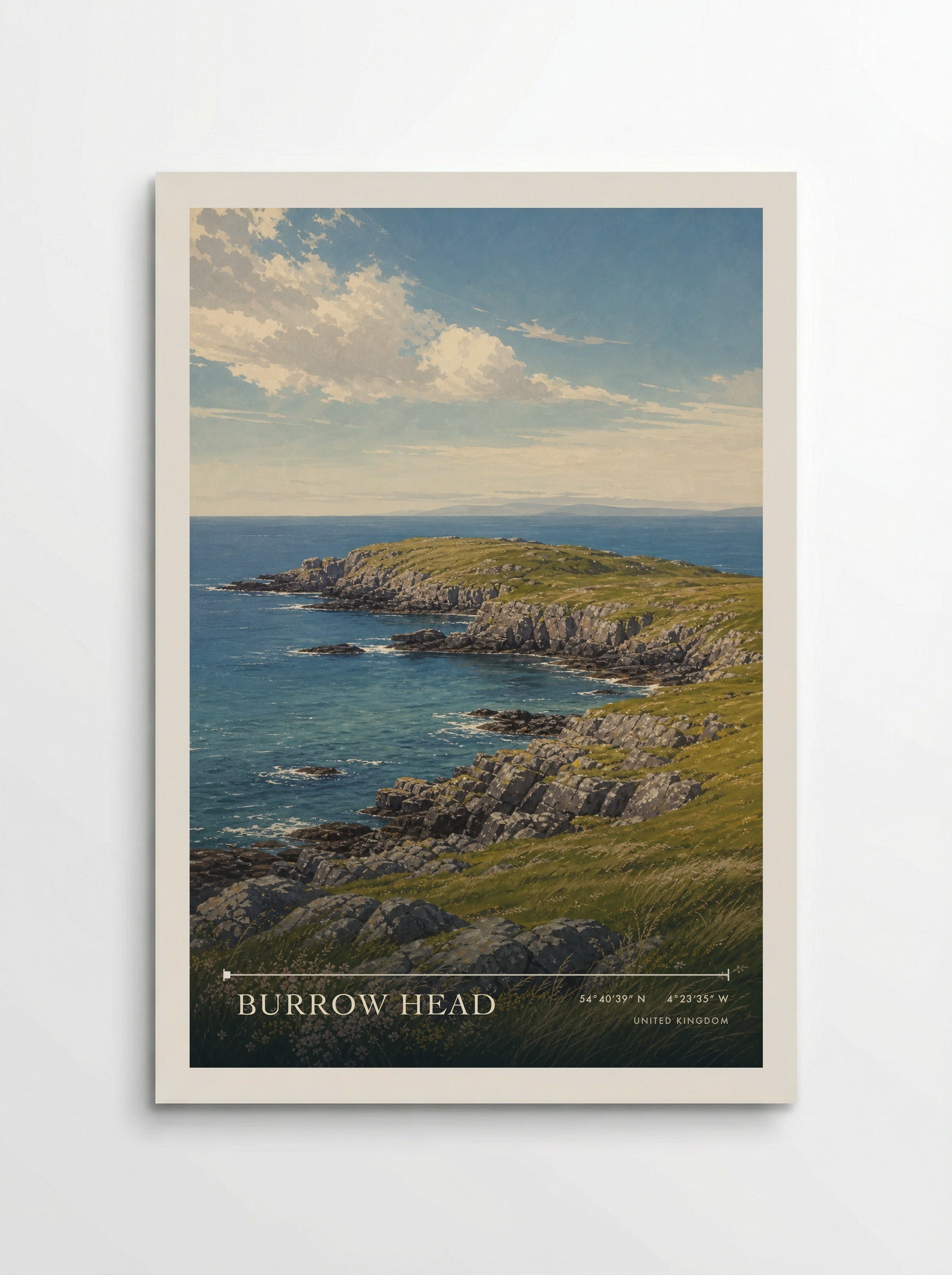 Burrow Head United Kingdom Travel Poster - Poster