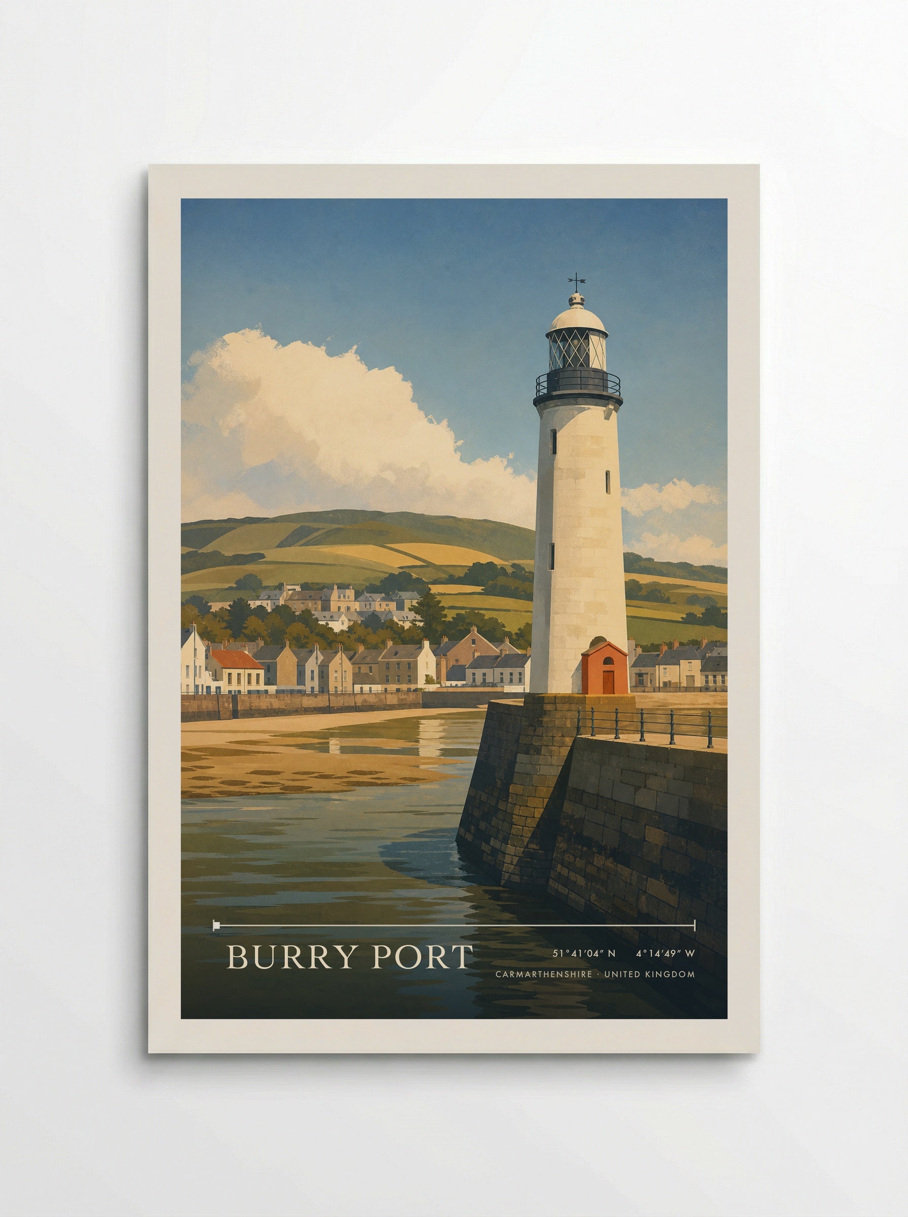 Burry Port Carmarthenshire United Kingdom Travel Poster - Poster