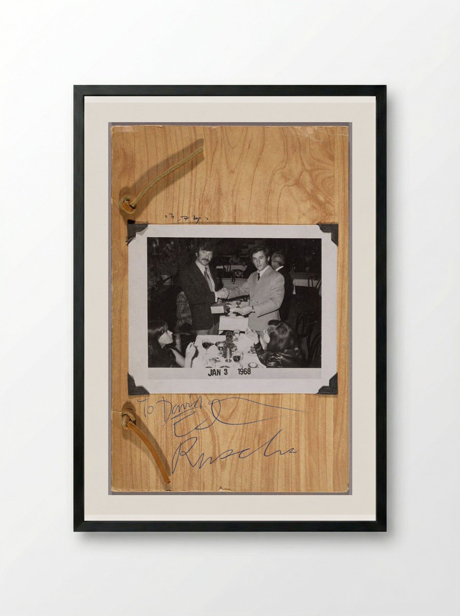 Business Cards (Edward Ruscha) - Edward Ruscha - Framed Print Black