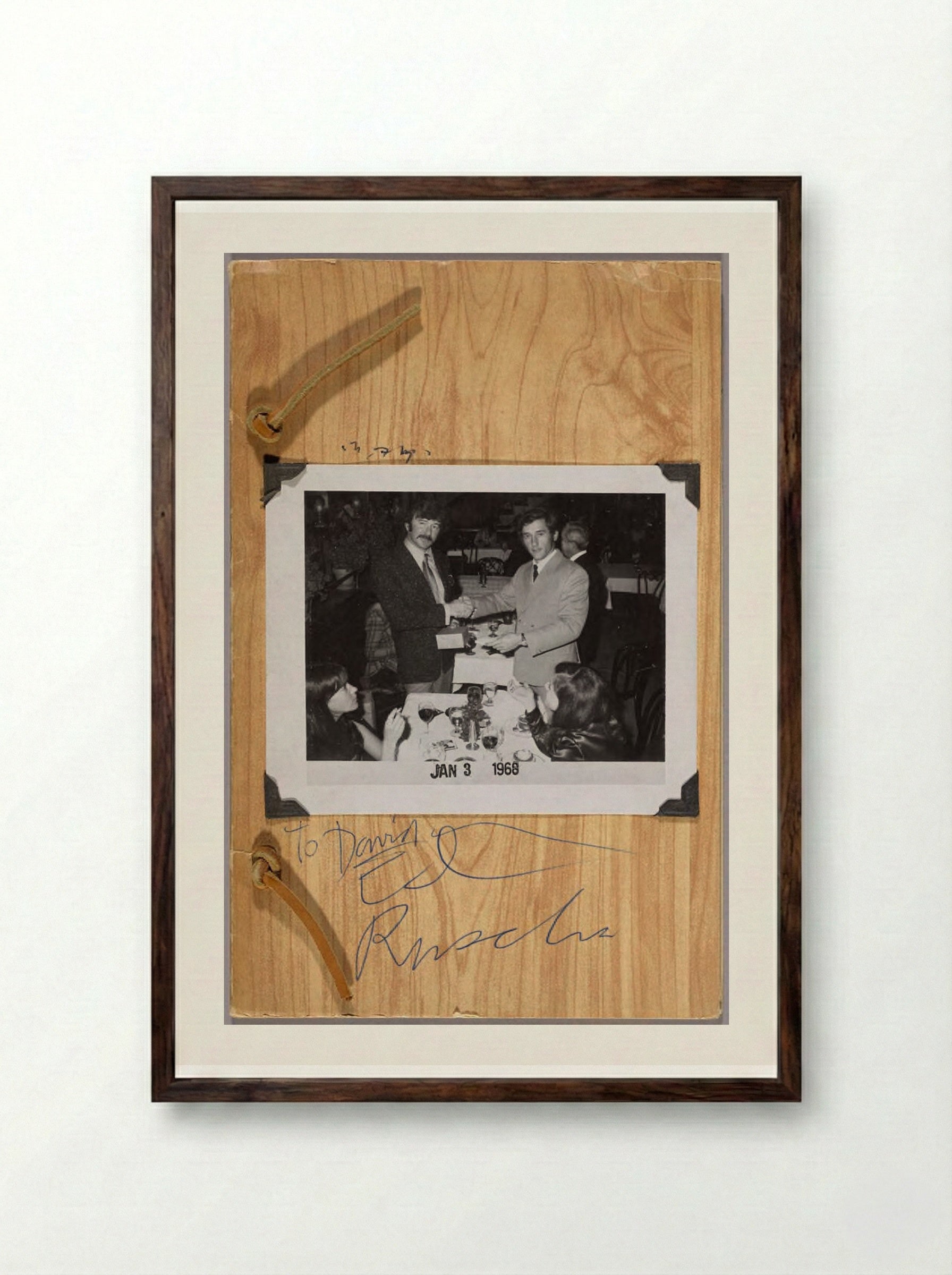 Business Cards (Edward Ruscha) - Edward Ruscha - Framed Print Dark Wood