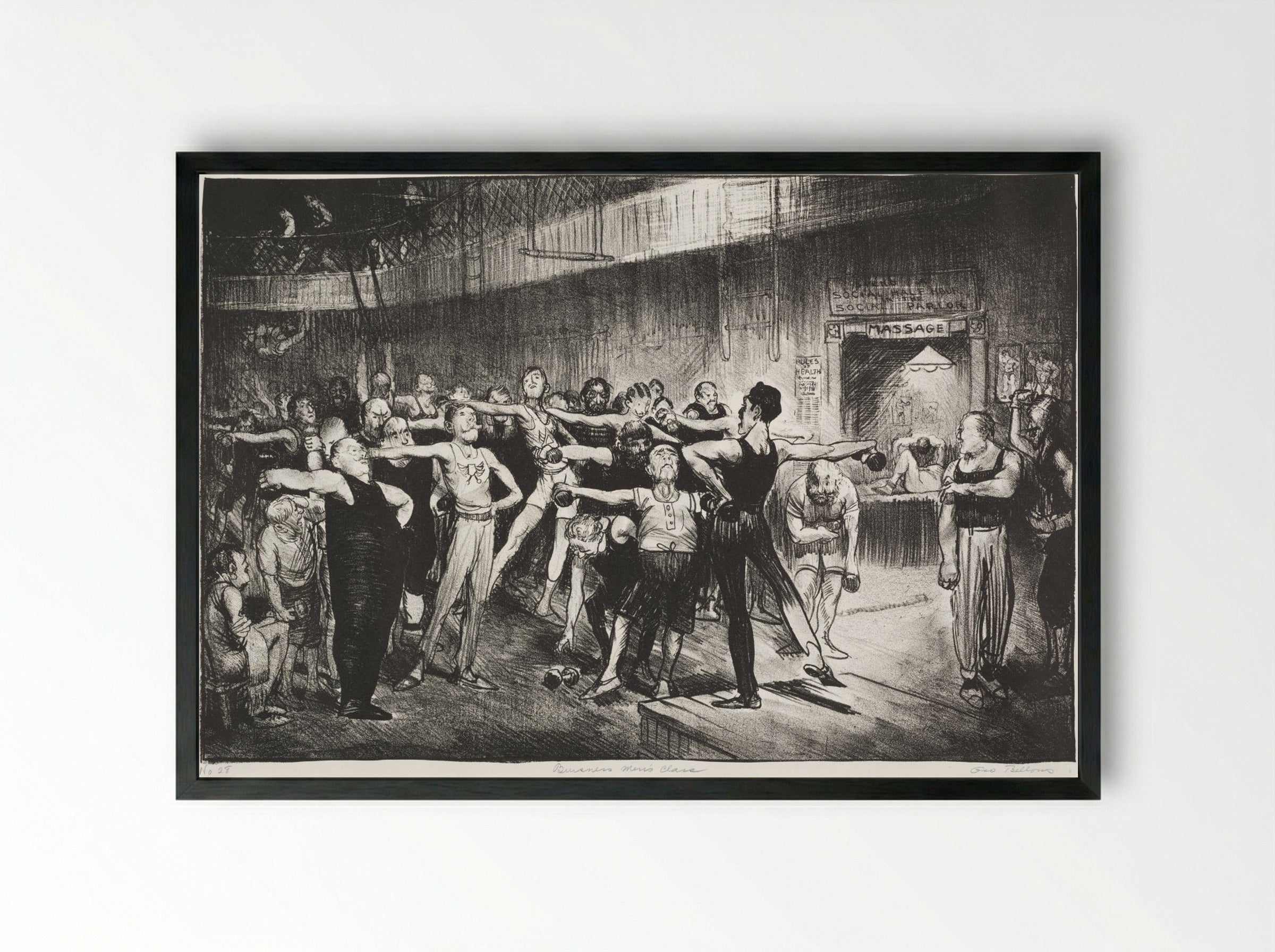 Business Men's Class - George Bellows - Framed Print Black