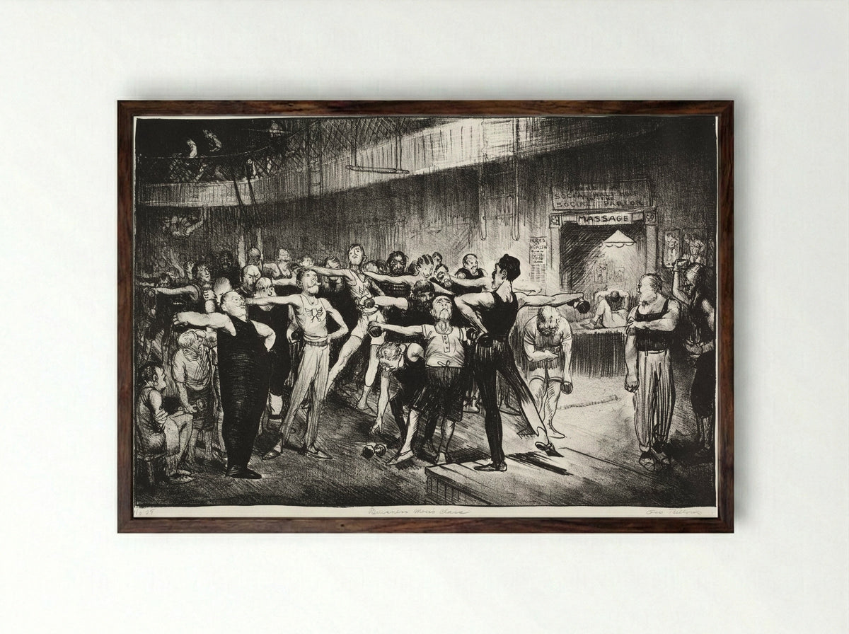 Business Men's Class - George Bellows - Framed Print Dark Wood