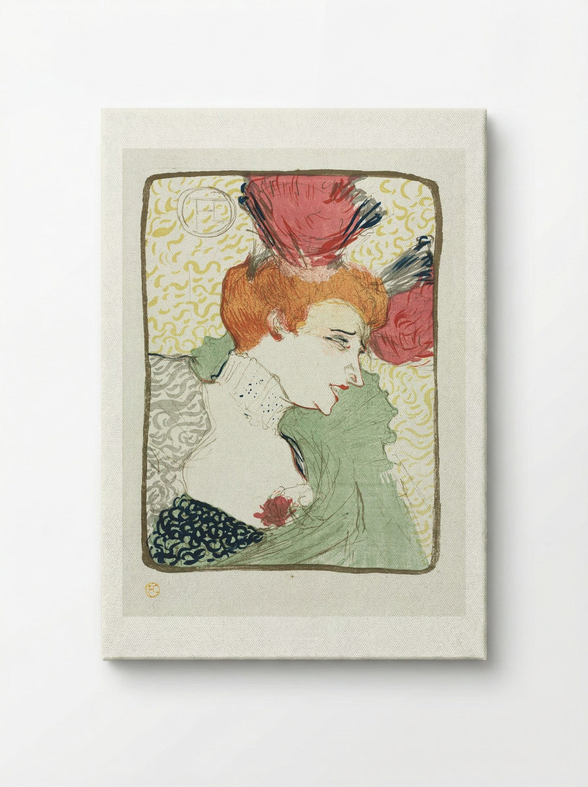 Bust of Mademoiselle Lender - Henri de Toulouse-Lautrec - Canvas