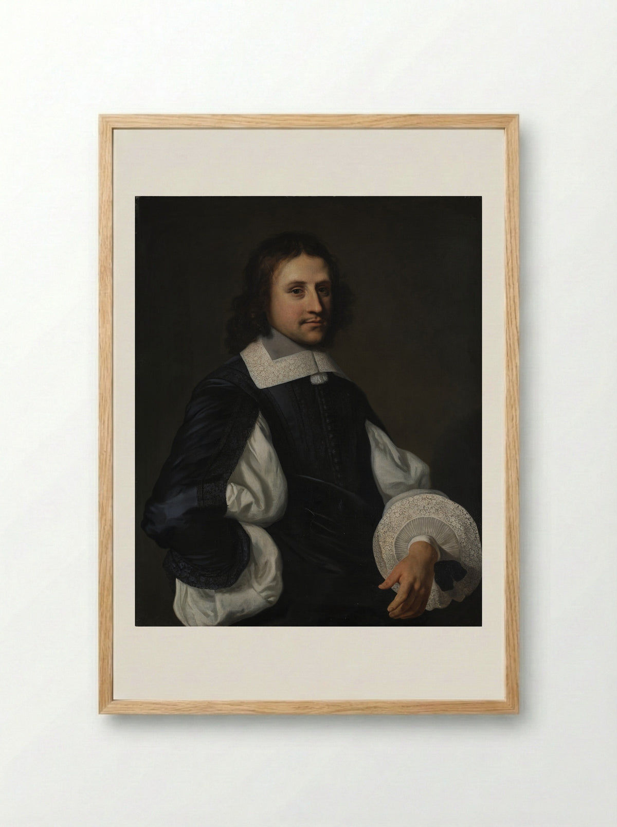Bust of a Man, Possibly a Self-Portrait - Jacob van Loo - Framed Print Wood