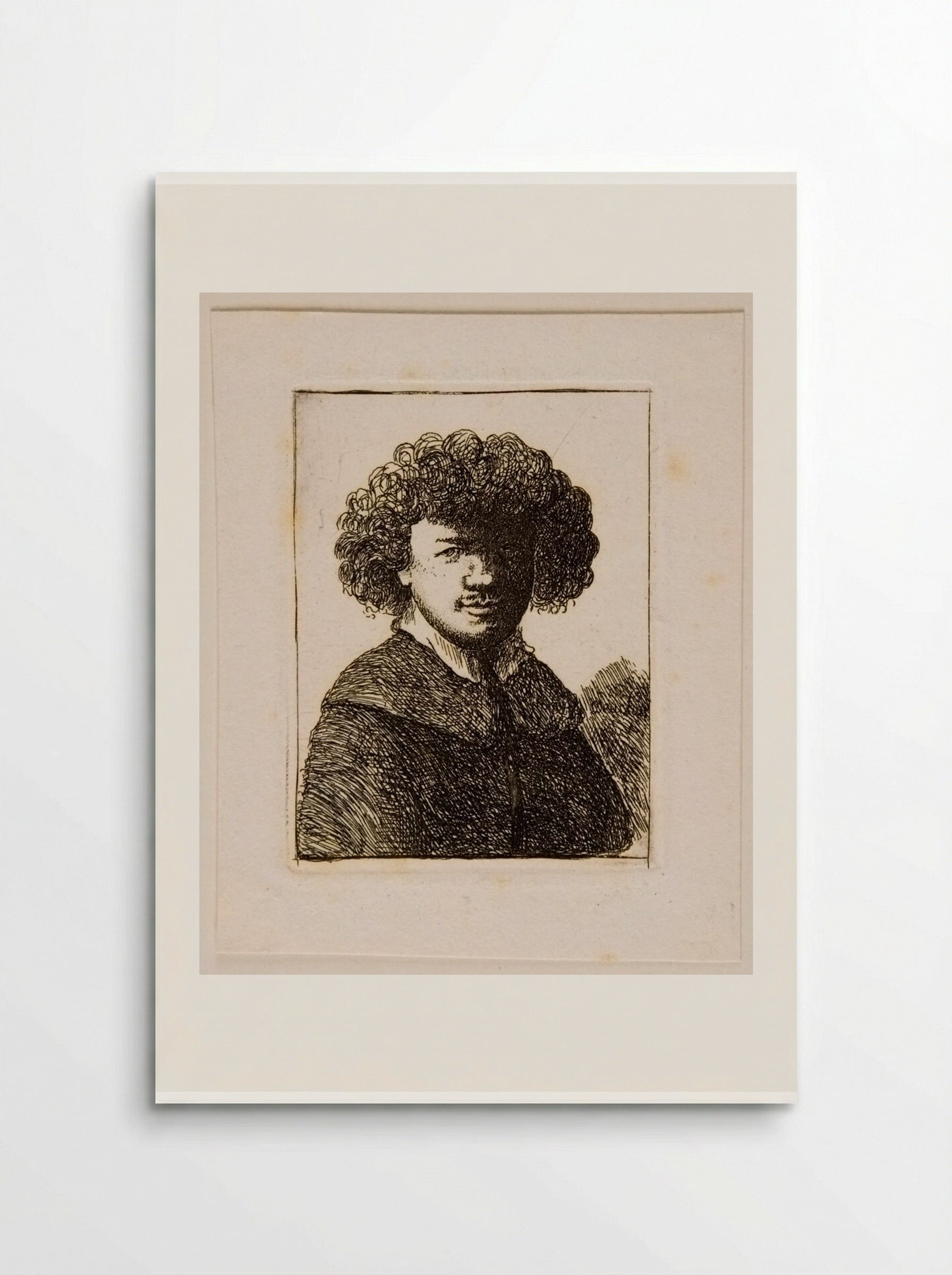 Bust of a Man with Bushy Hair - David Deuchar - Poster