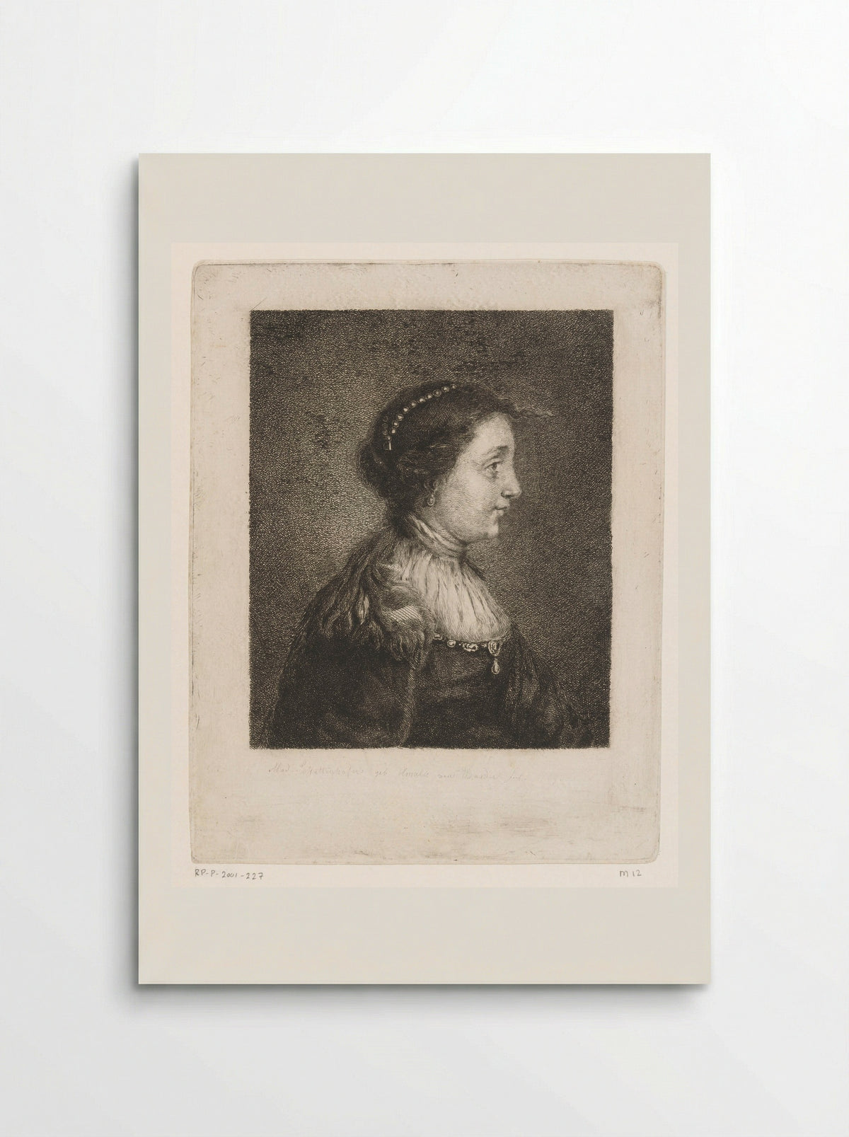 Bust of a Woman with Pearls in Her Hair - Amalie Baader - Poster