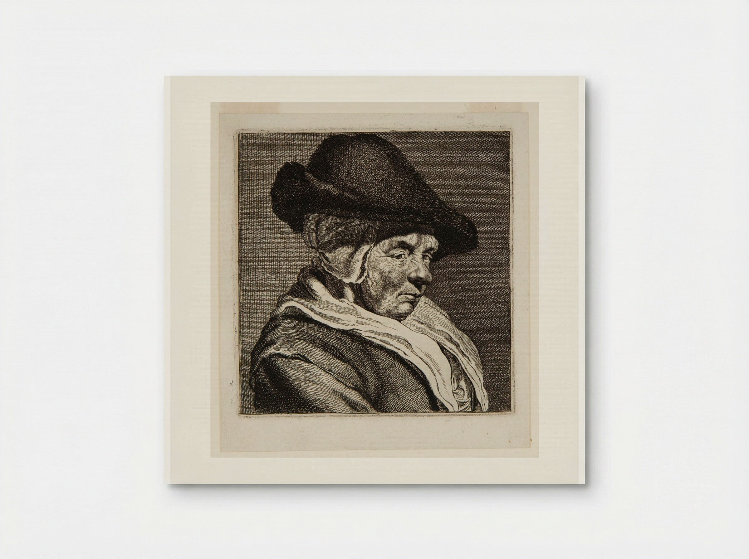 Bust of a Woman with a Cap - Johannes Visscher - Poster