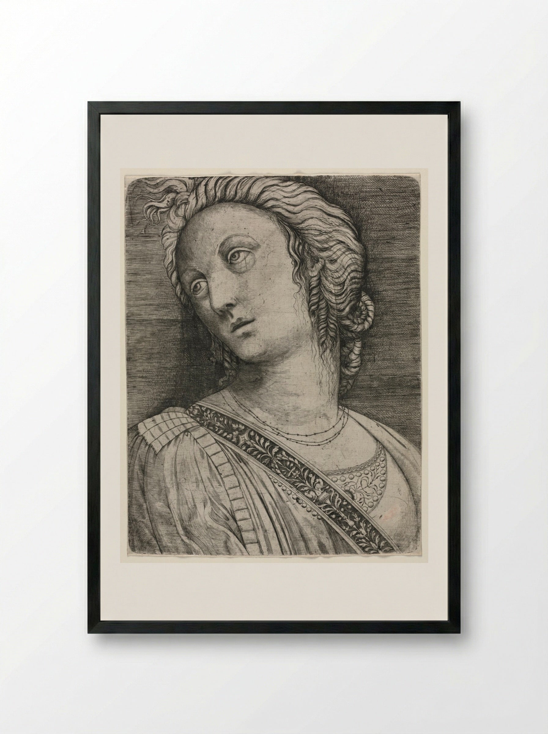 Bust of a Woman - Jacopo de' Barbari - Framed Print Black