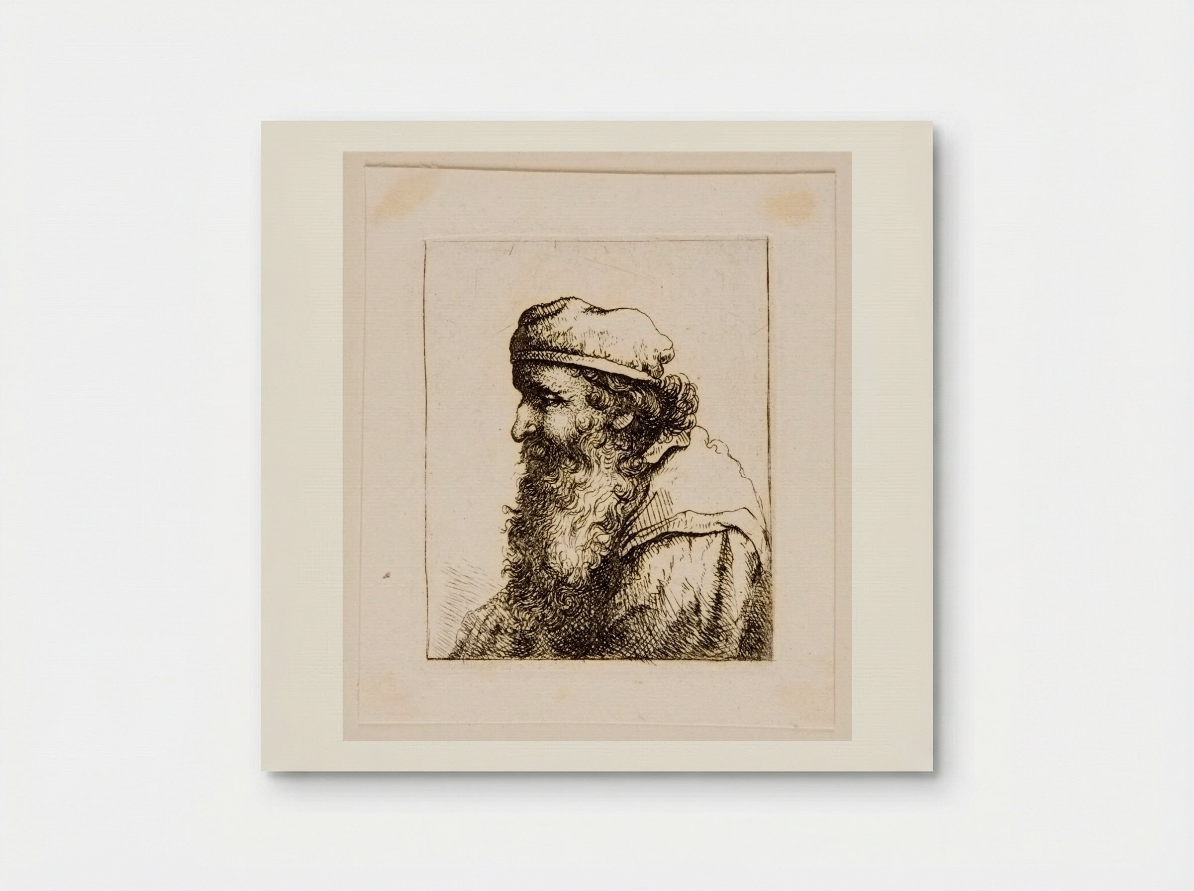 Bust of an Old Man with Long Beard, profile left - David Deuchar - Poster