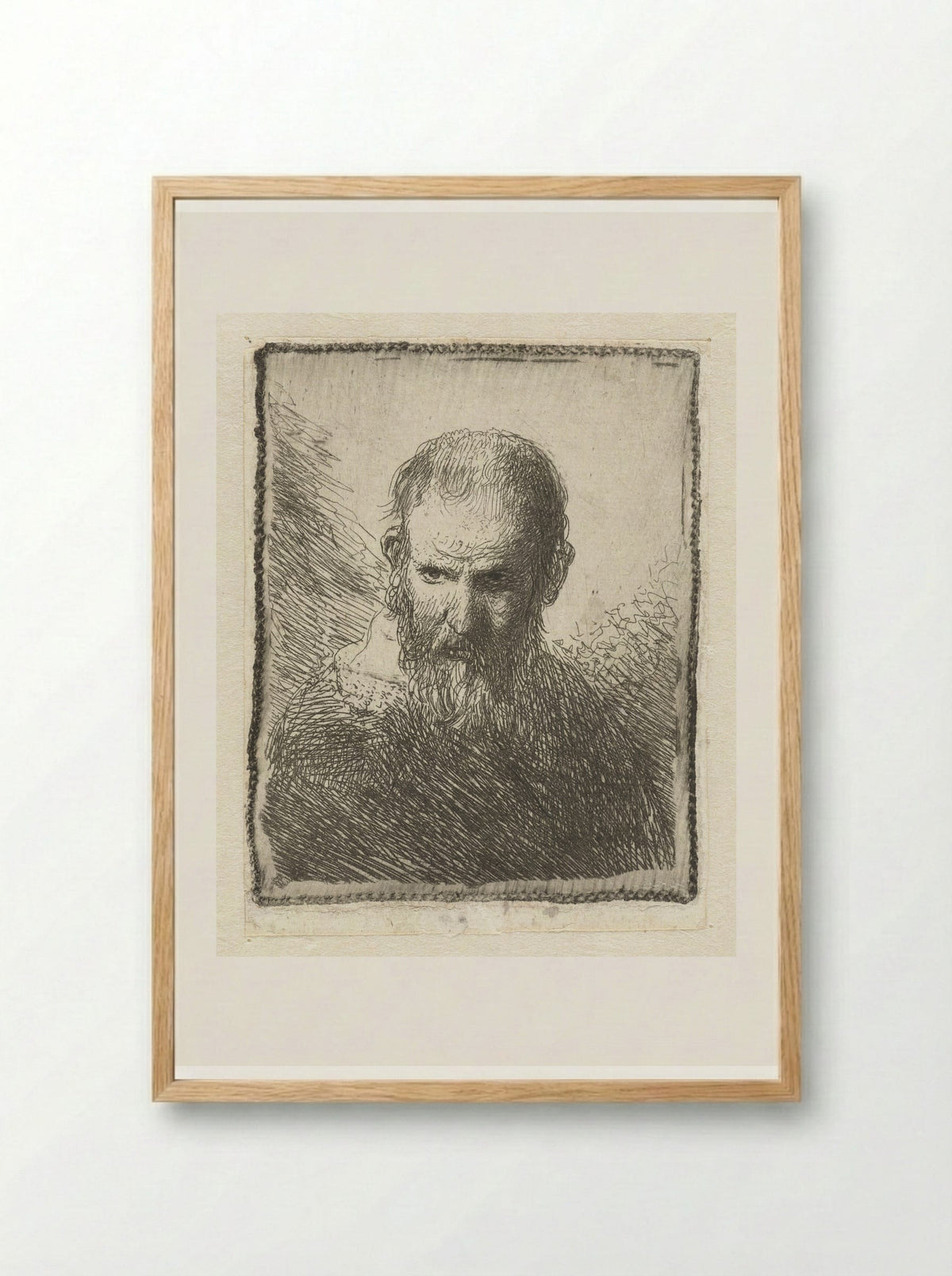 Bust of an Old Man - Jan Lievens - Framed Print Wood