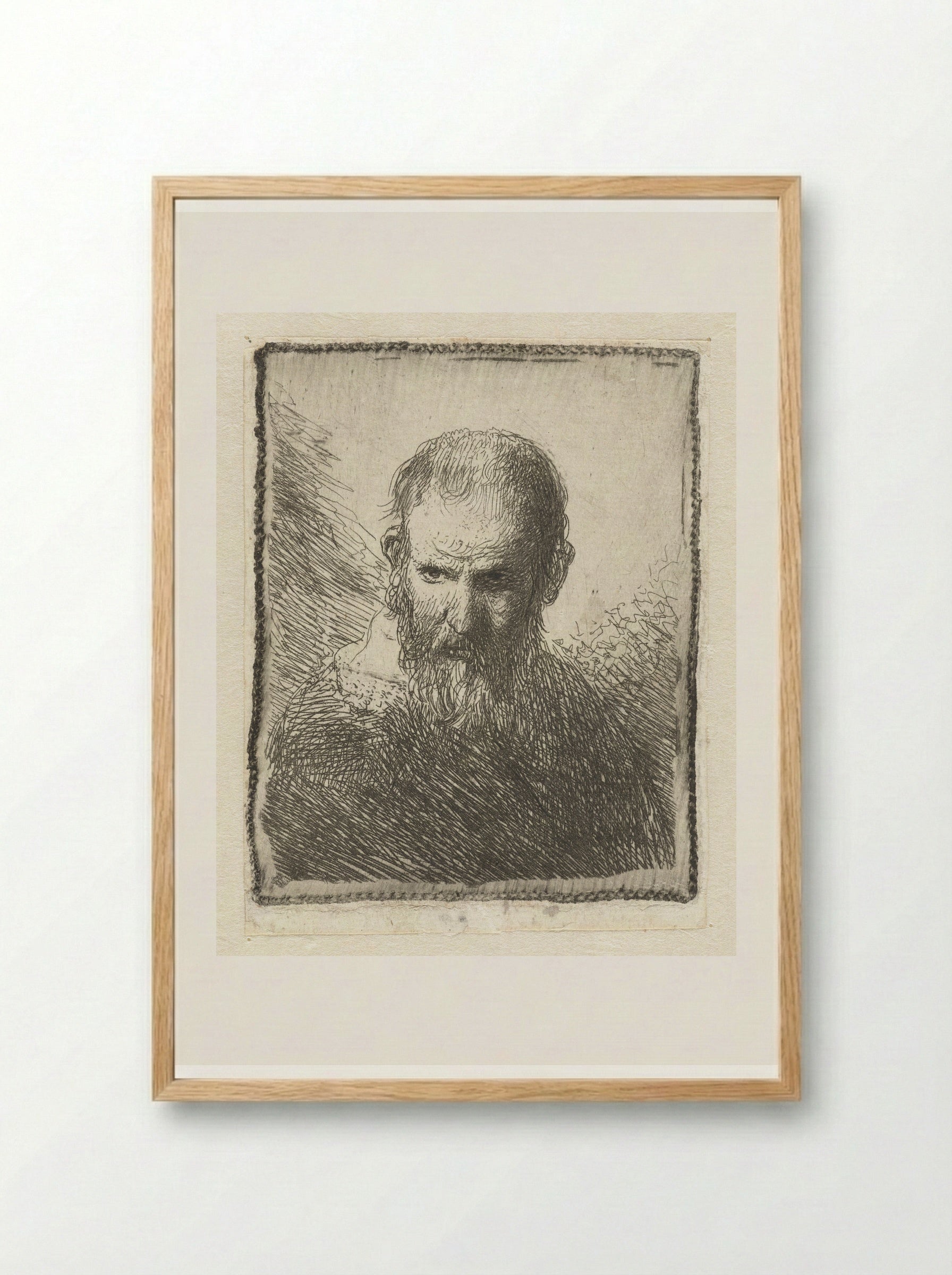 Bust of an Old Man - Jan Lievens - Framed Print Wood